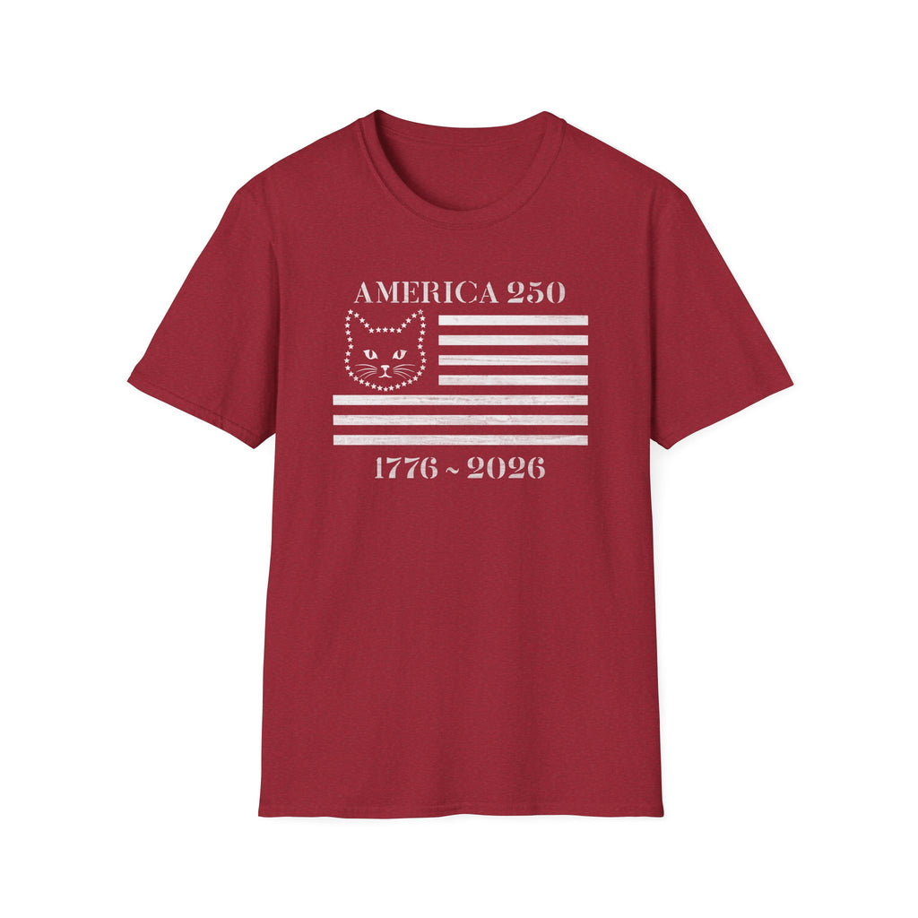 America 250 Kitty Flag- Dark T-shirt
