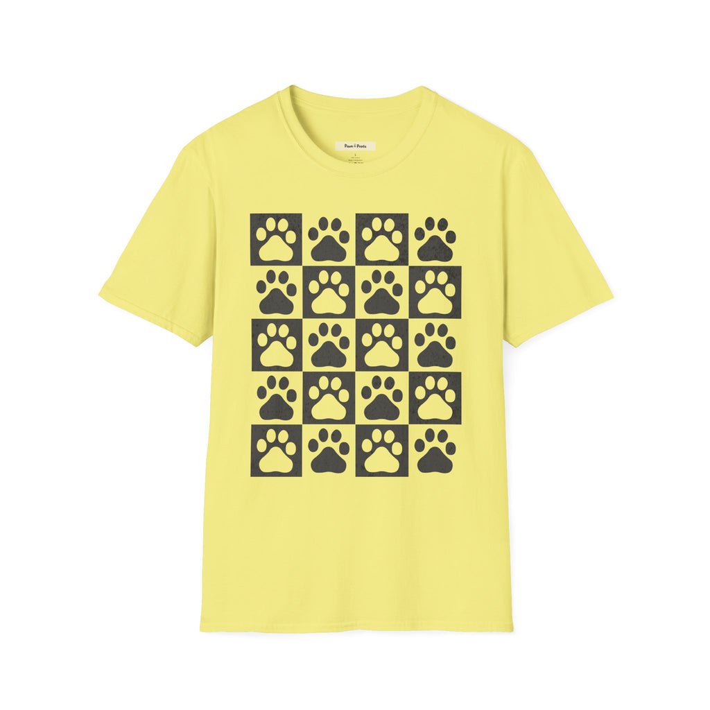 Dog Paw Chess Board T-Shirt