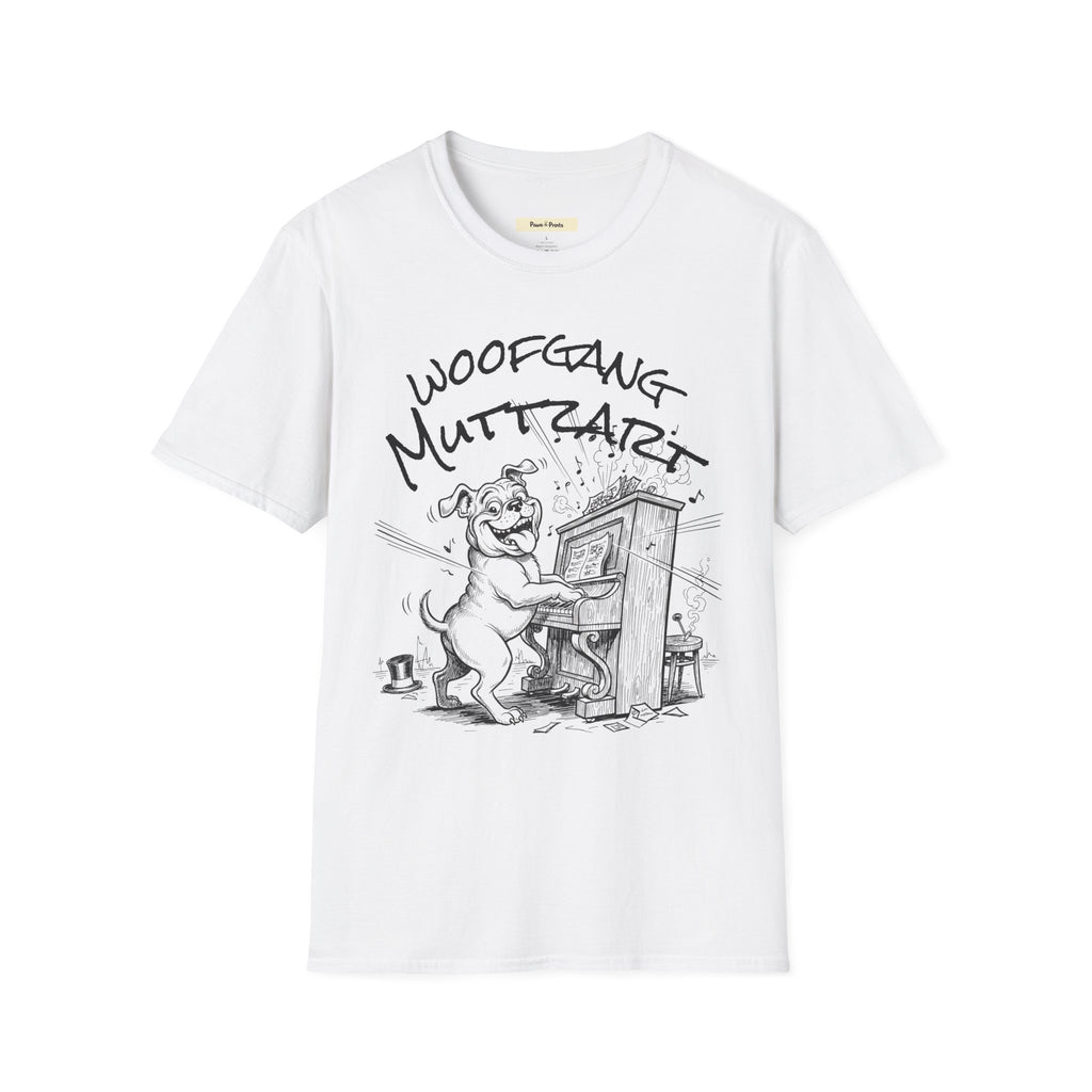Woofgang Muttzart- Piano Playing Dog T-Shirt
