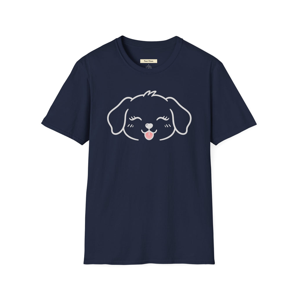 Happy Puppy Face Dog T-Shirt