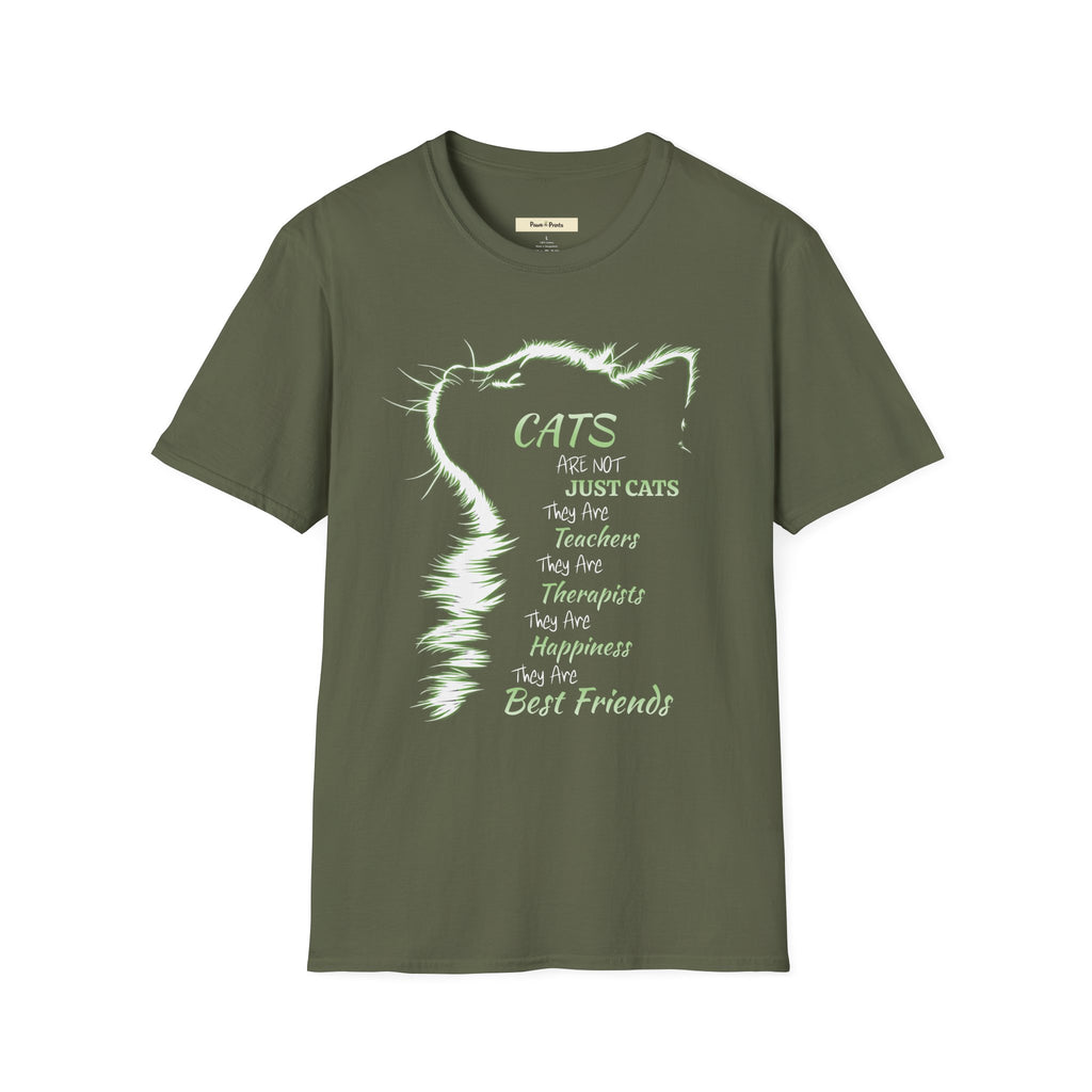 Cats Are Not Just Cats- Green Glow T-Shirt