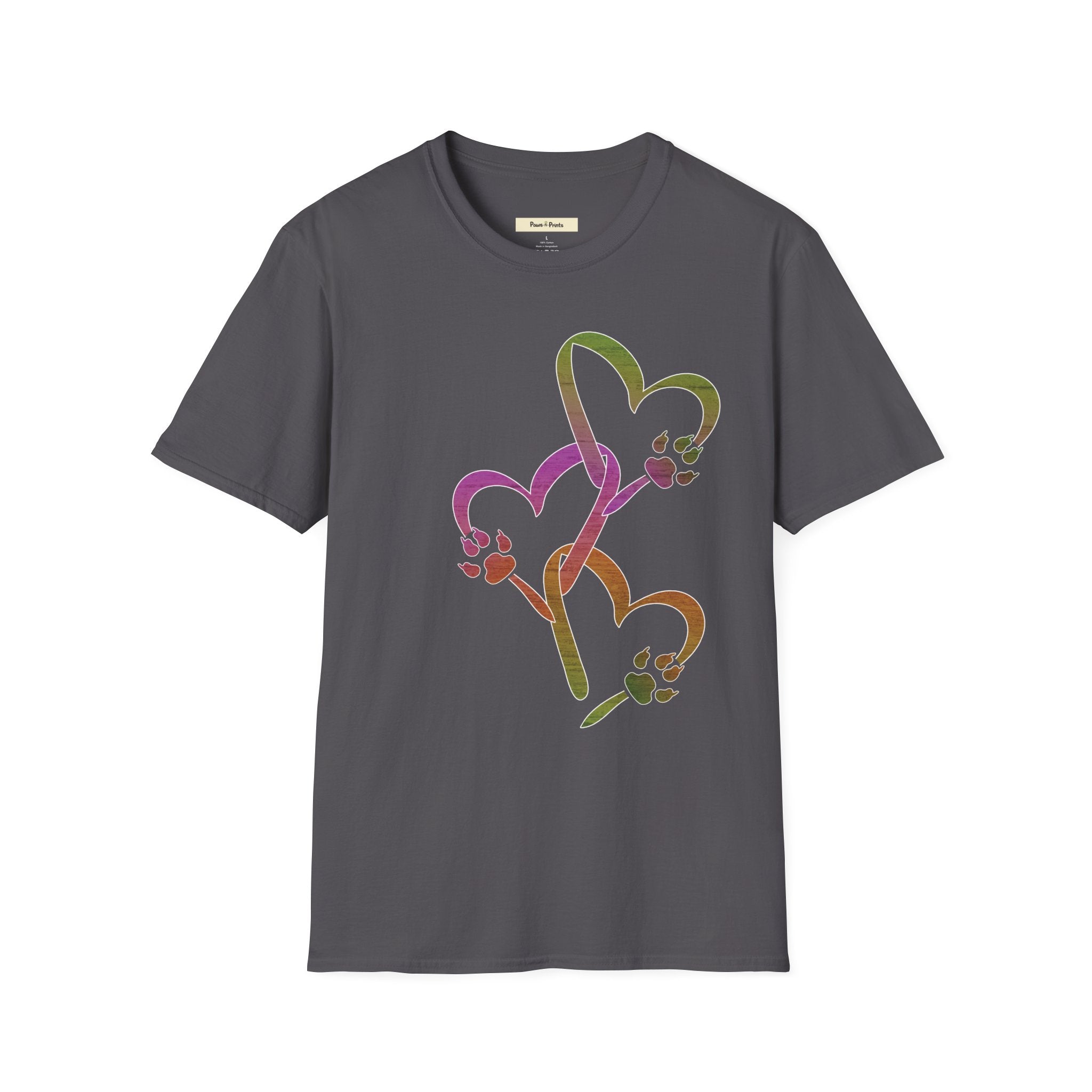 Heart Chain with Dog Paws T-Shirt