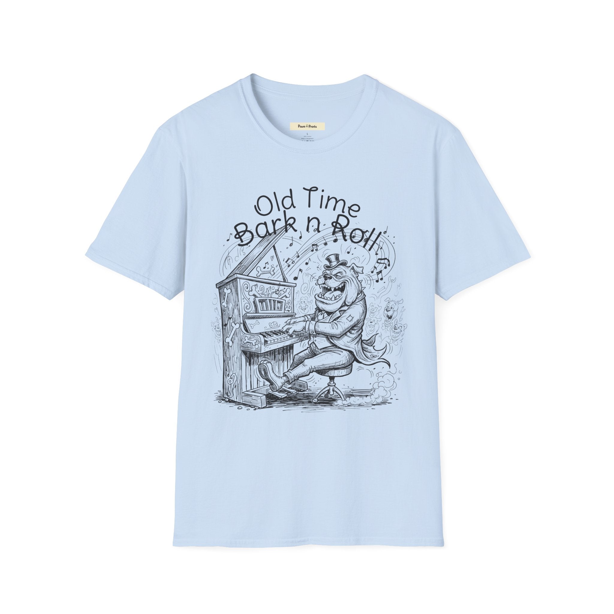 Old Time Bark n roll- Piano Playing Dog T-Shirt
