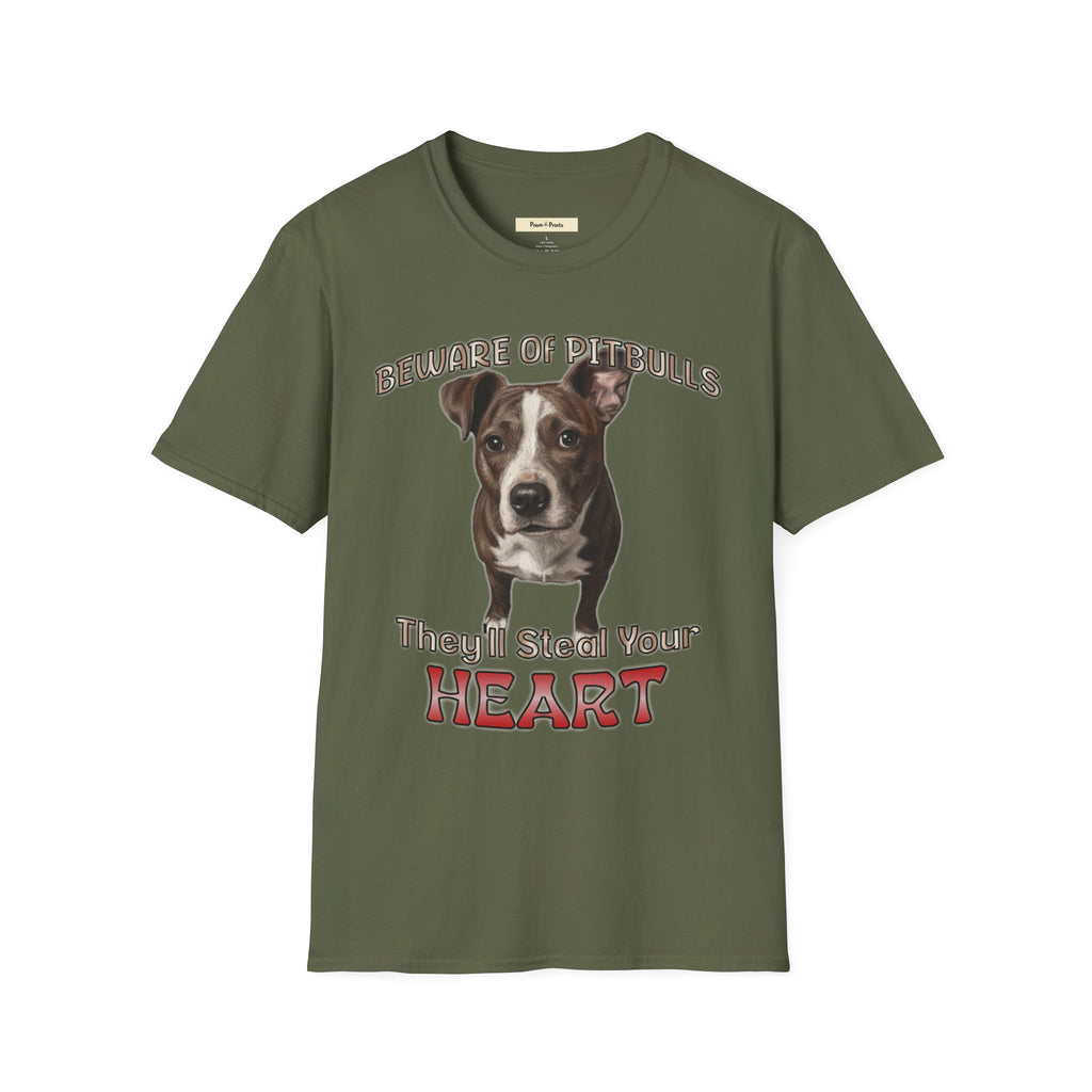 Beware of Pitbulls Dog T-Shirt