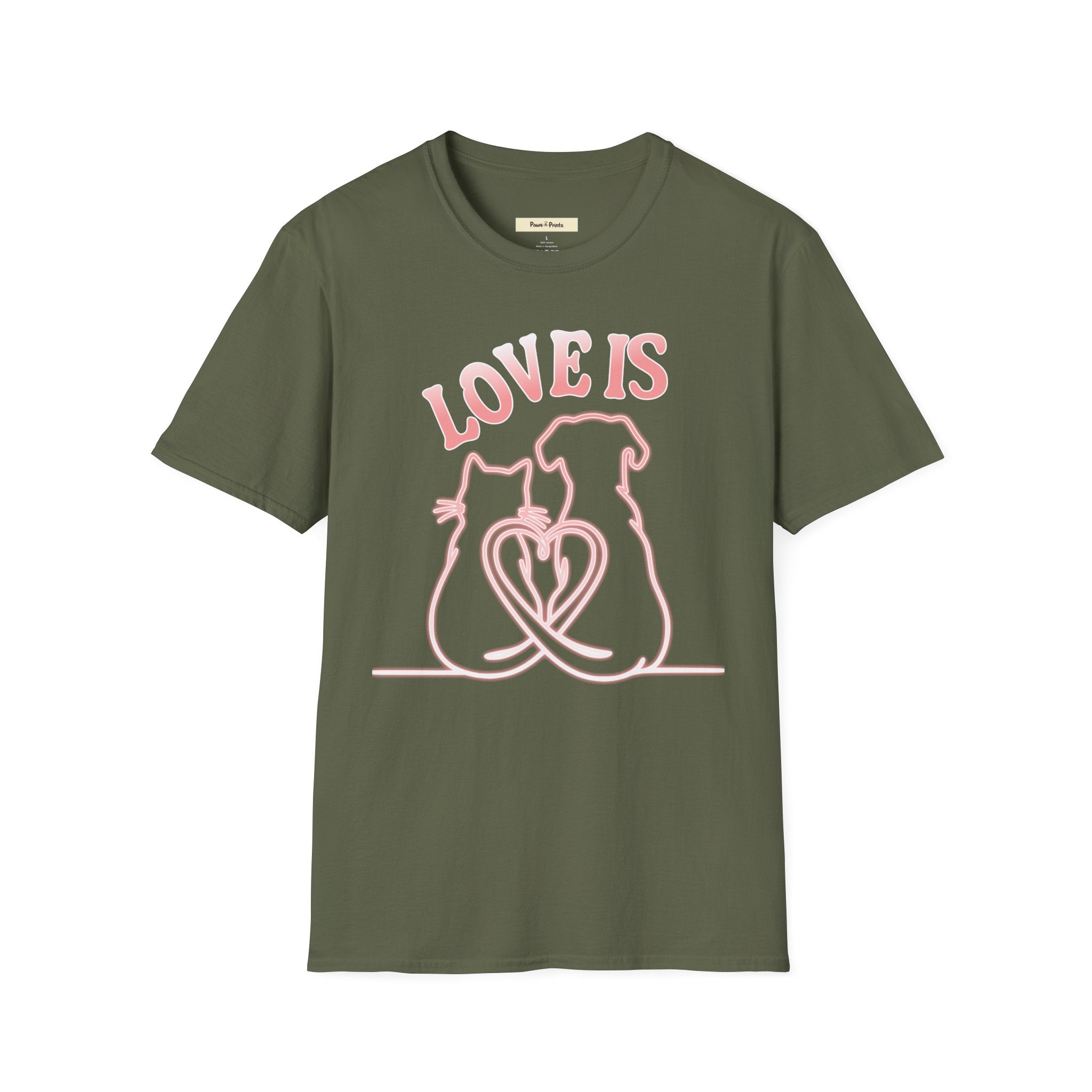 Love is- Cat and Dog T-Shirt