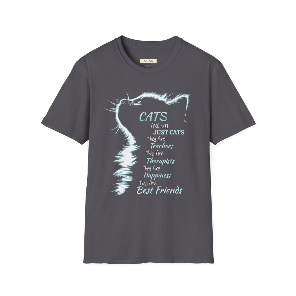 Cats Are Not Just Cats- Light Blue Glow T-Shirt
