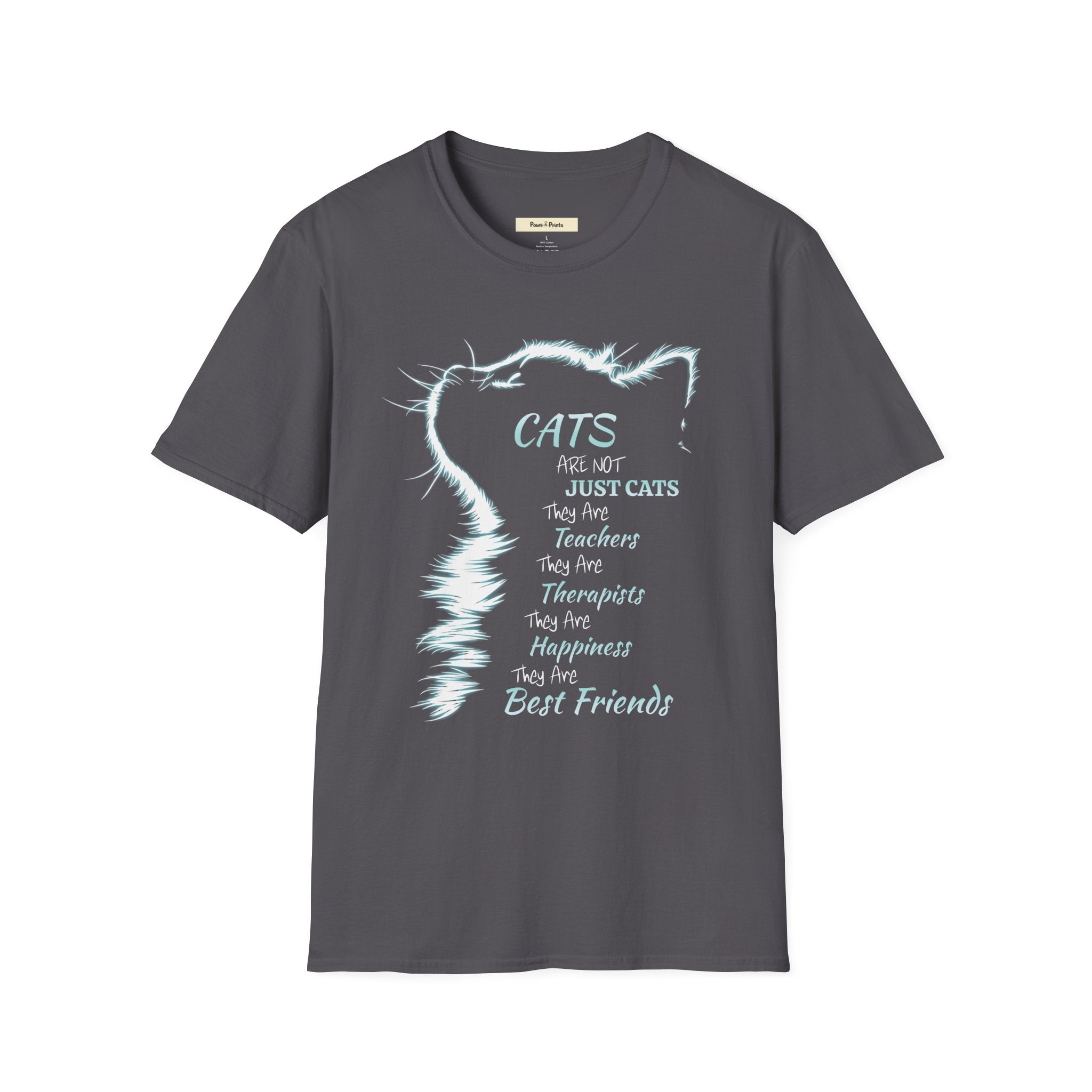 Cats Are Not Just Cats- Light Blue Glow T-Shirt