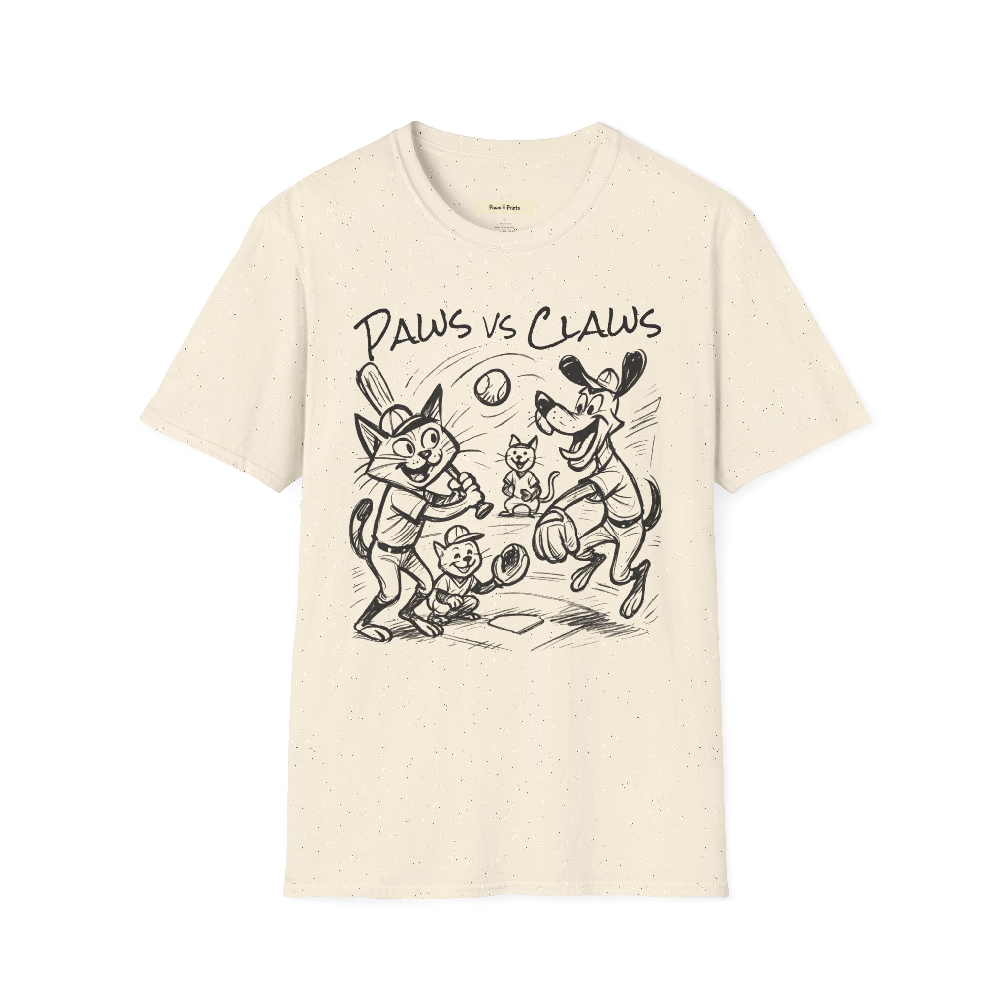 Paws vs Claws- Dog and cat T-Shirt