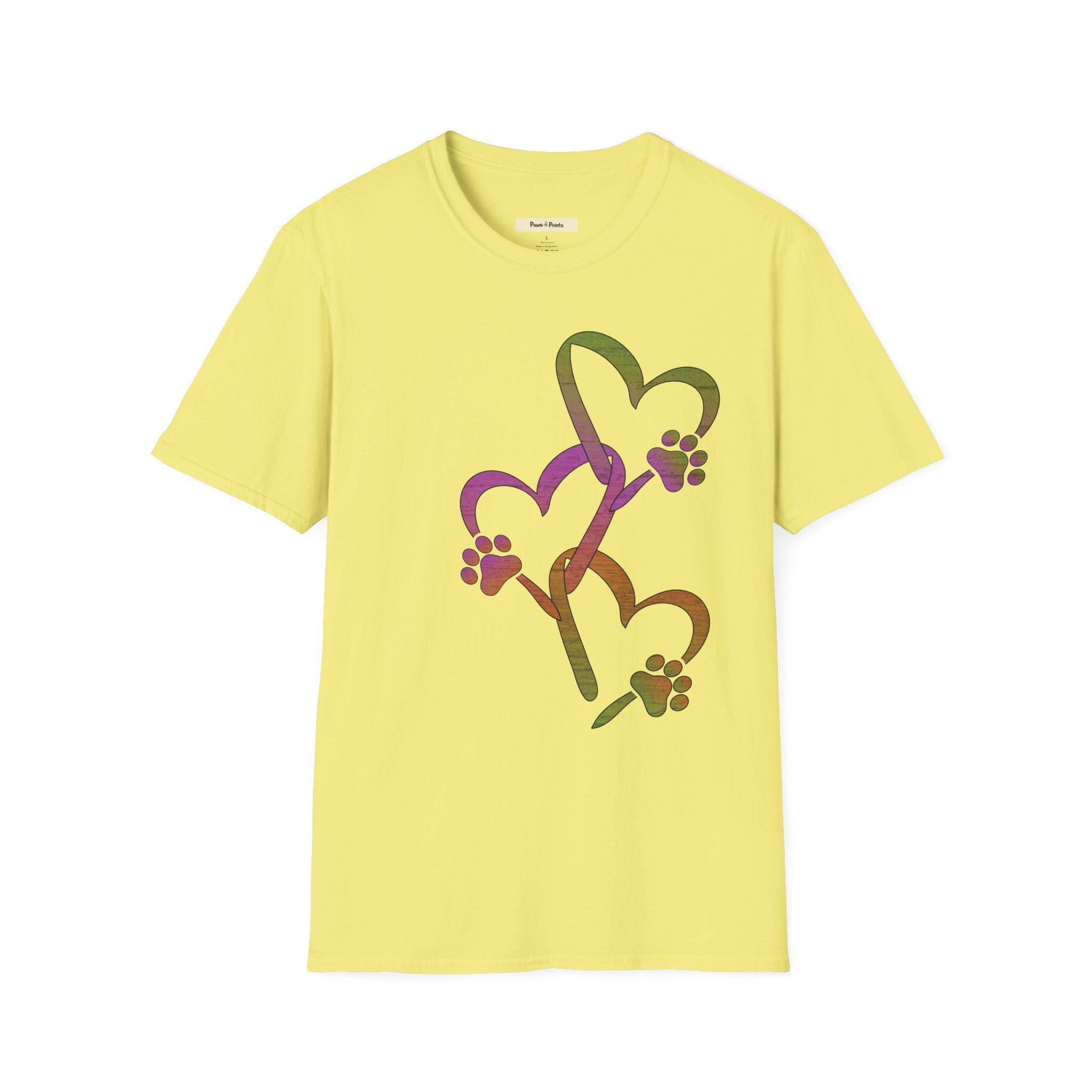 Heart Chain with Cat Paws T-Shirt