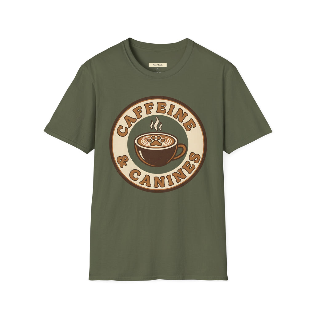 Caffeine & Canines Dog T-Shirt