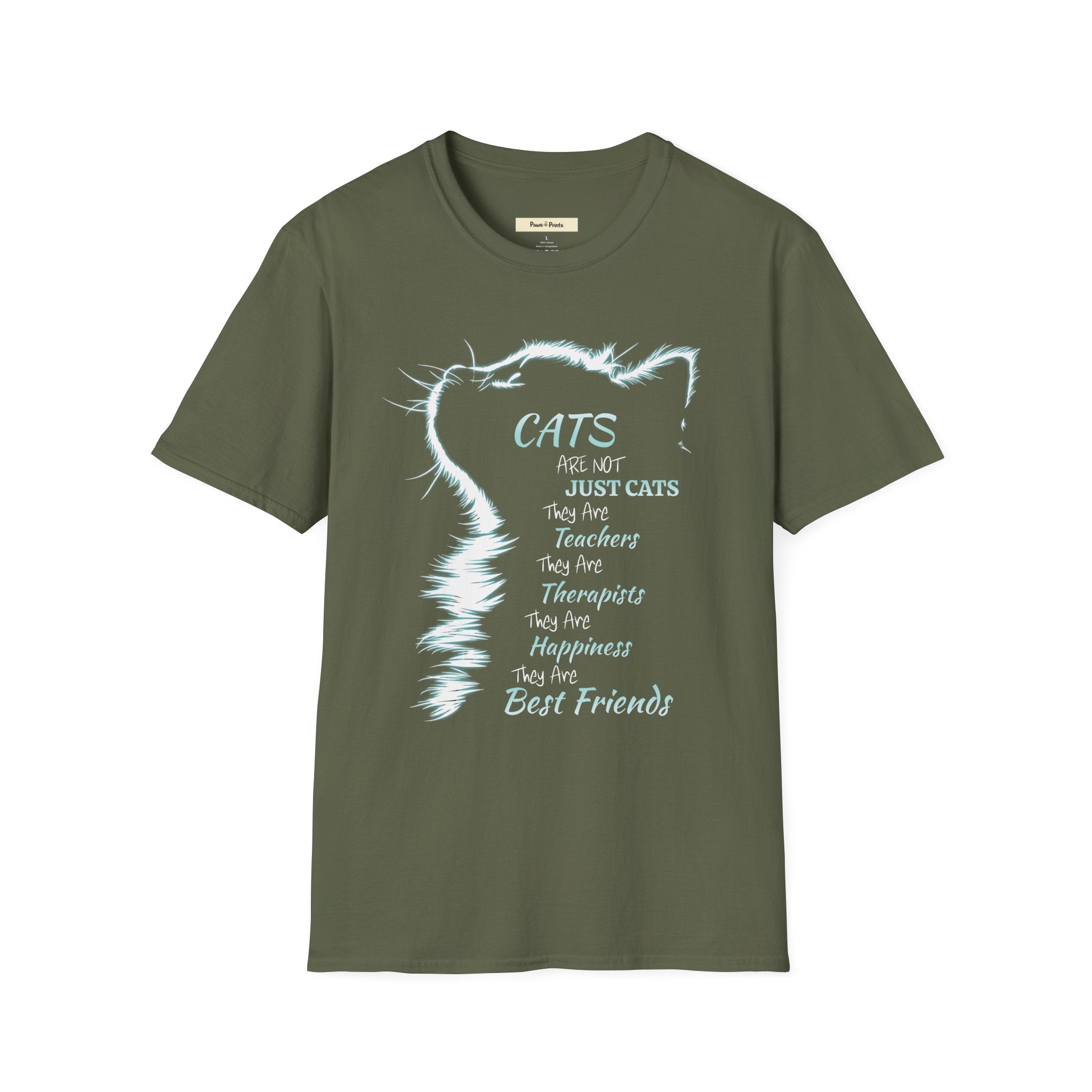 Cats Are Not Just Cats- Light Blue Glow T-Shirt