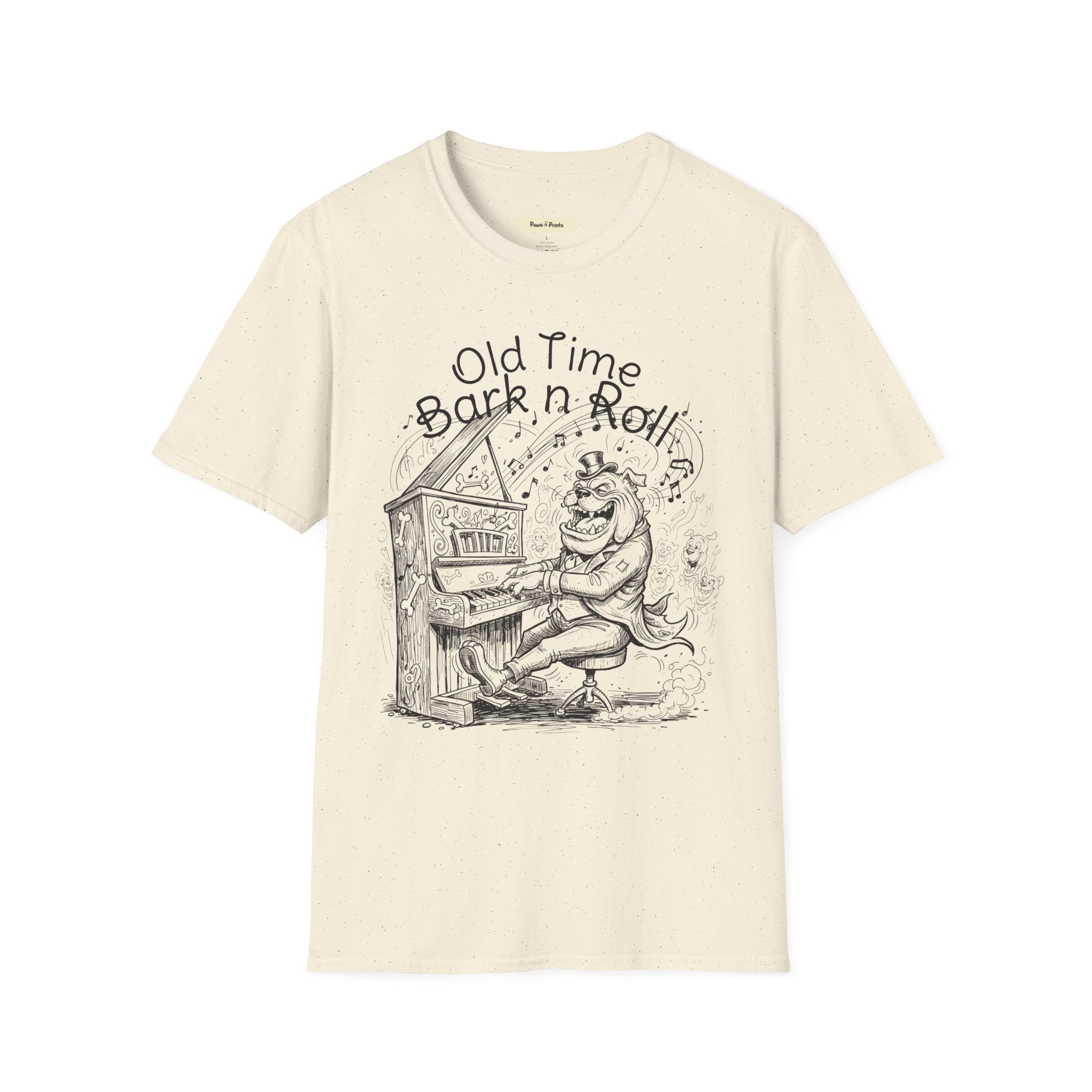 Old Time Bark n roll- Piano Playing Dog T-Shirt