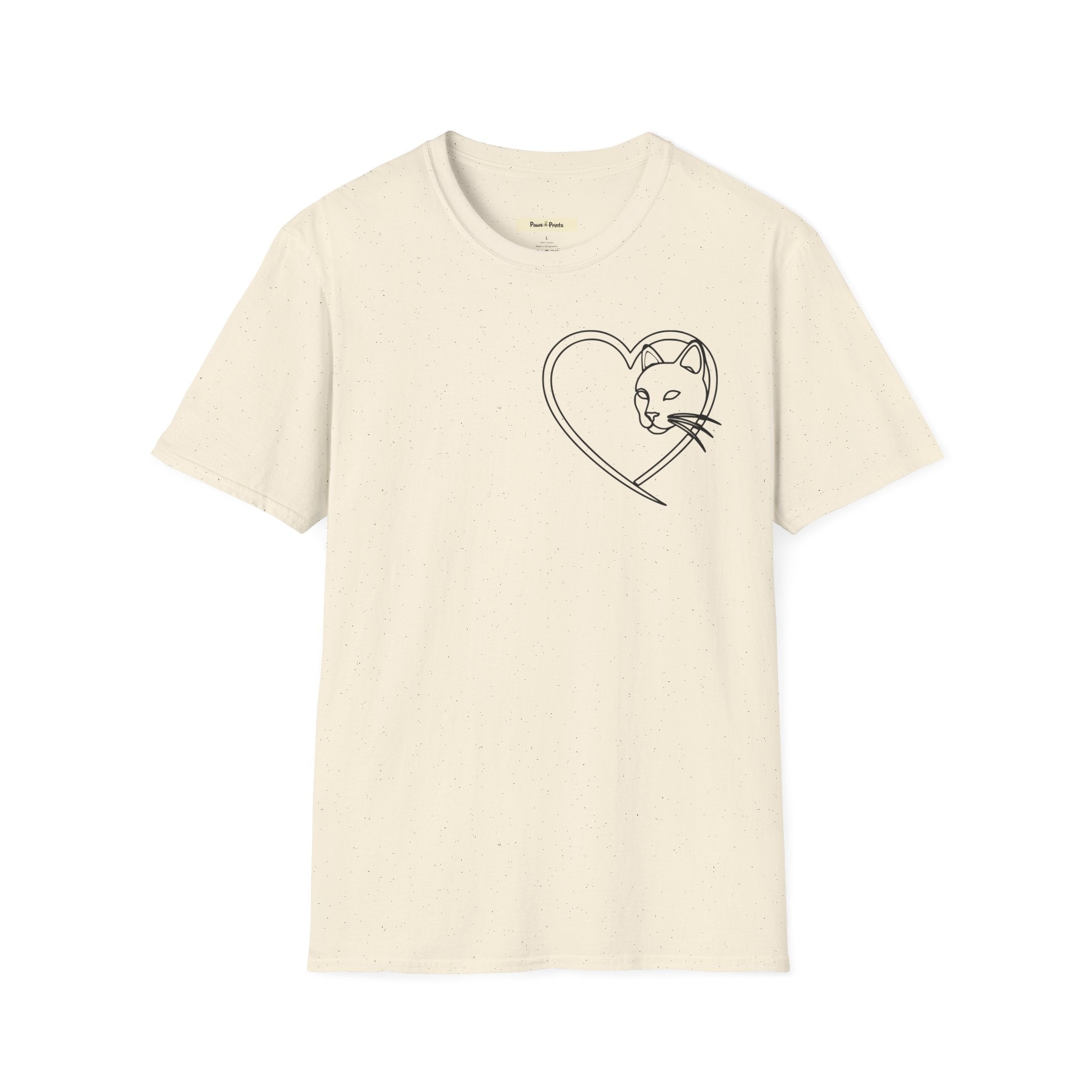 Cat Faced Heart T-Shirt