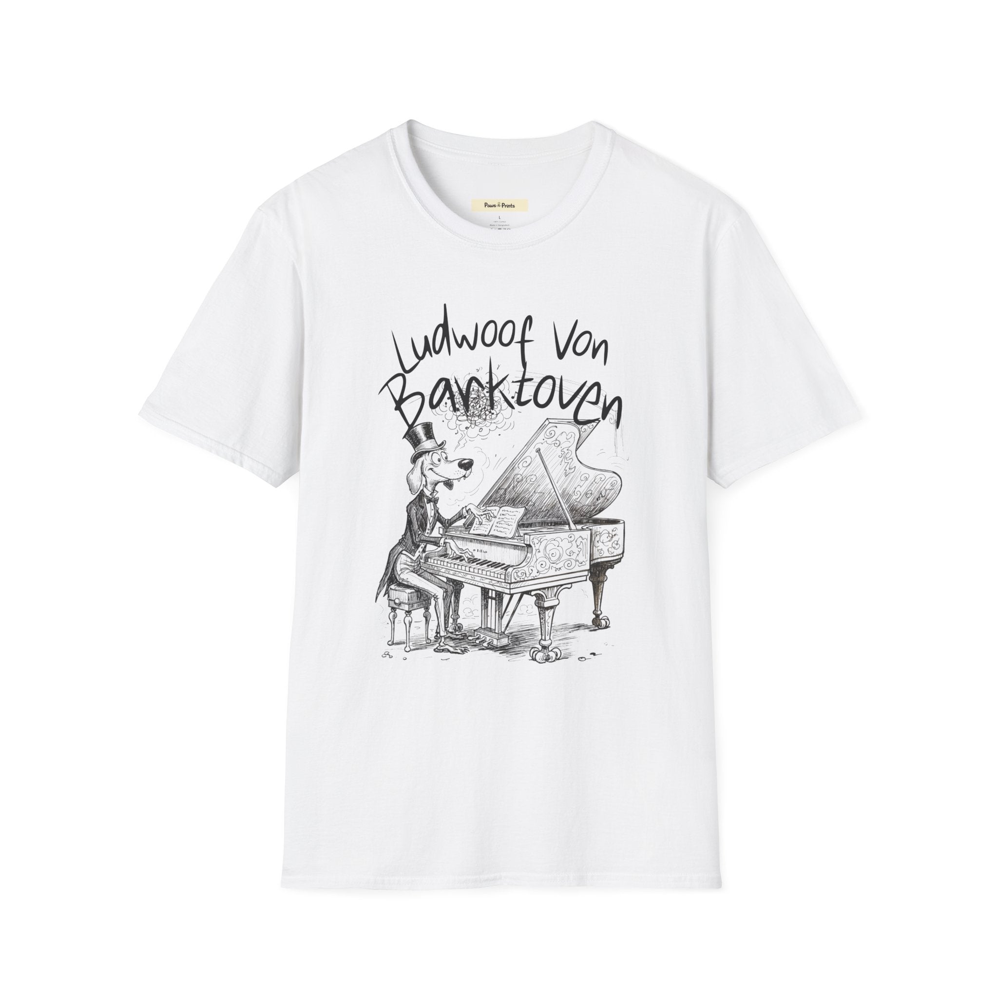 Ludwoof Von Barktoven- Piano Playing Dog T-Shirt