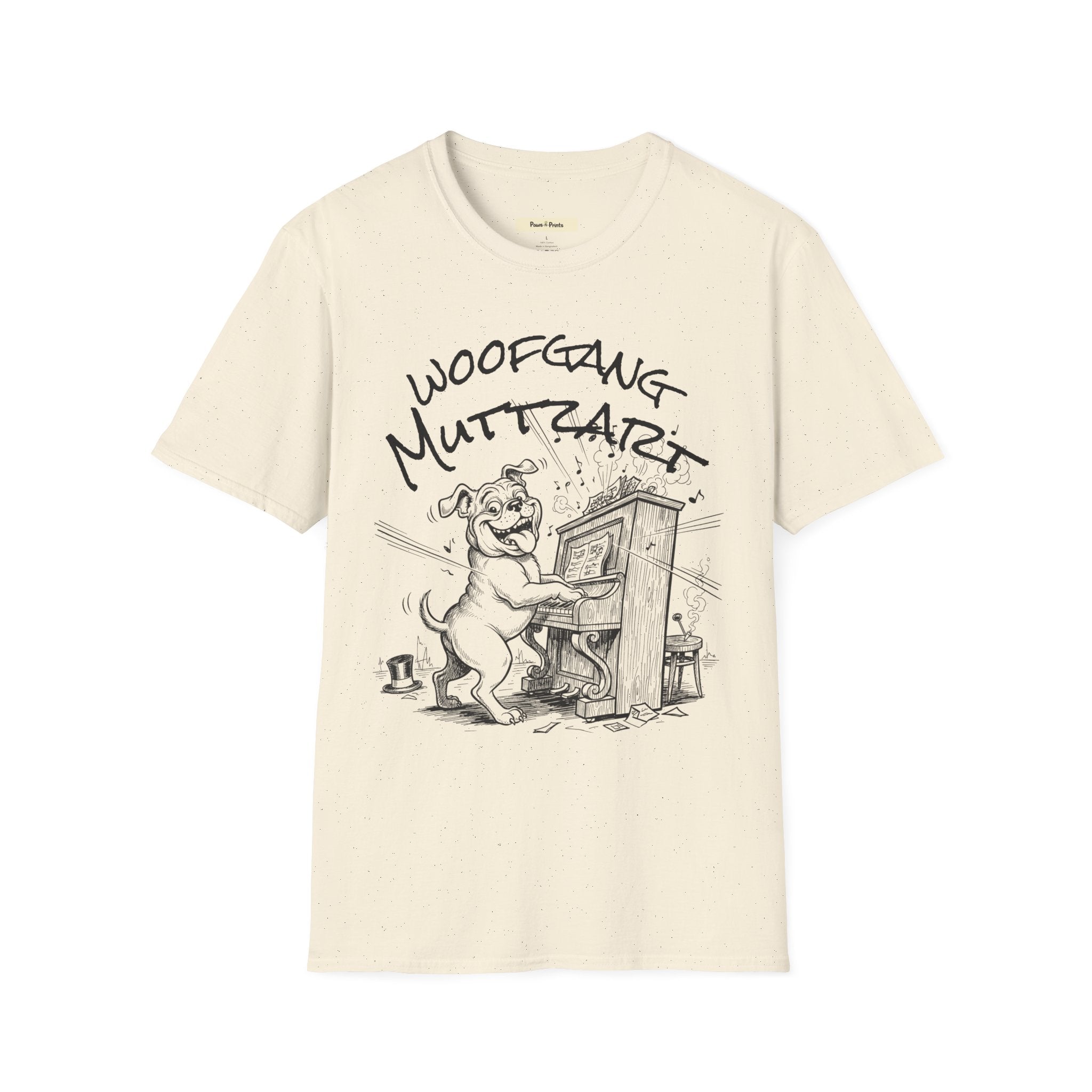 Woofgang Muttzart- Piano Playing Dog T-Shirt