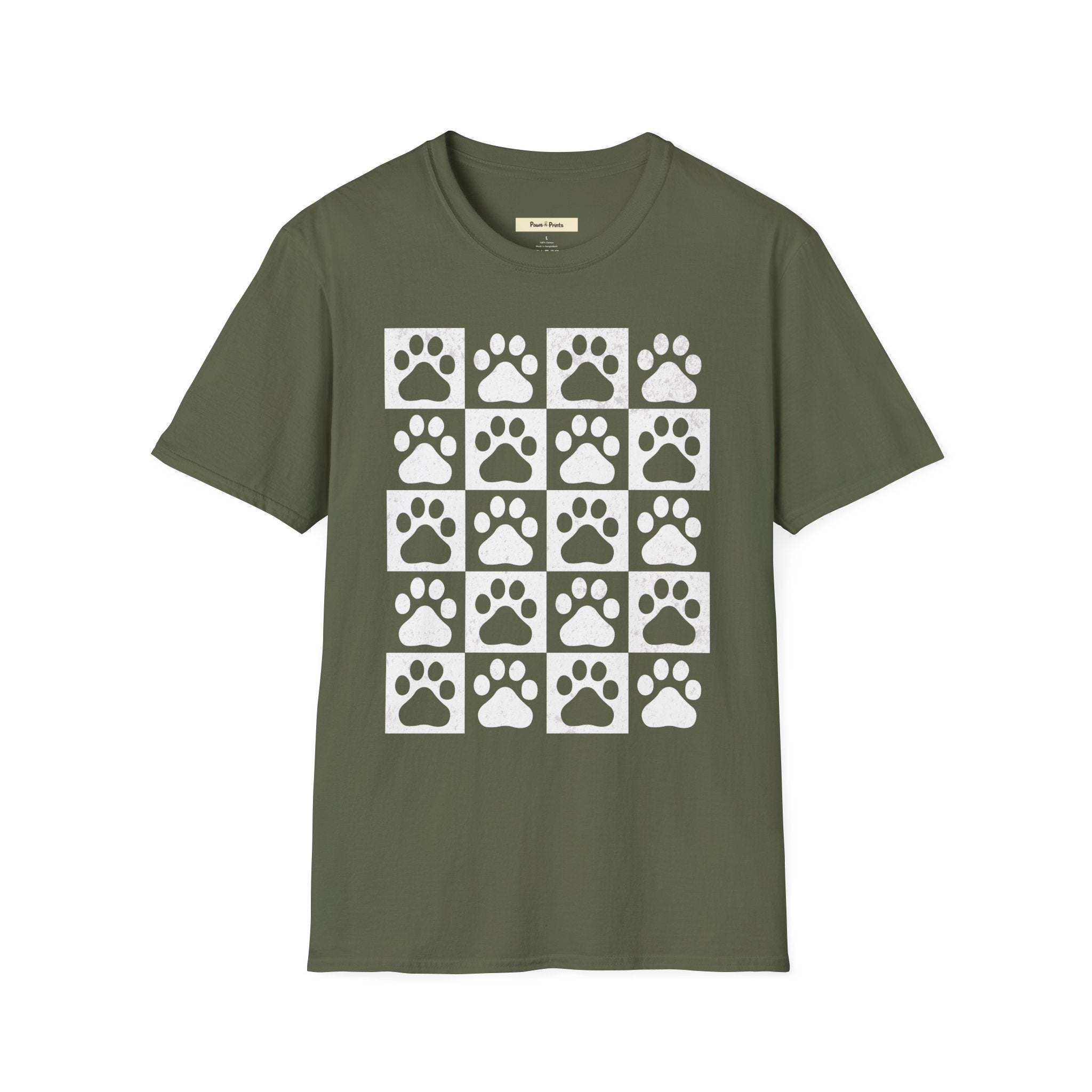 Dog Paw Chess Board T-Shirt
