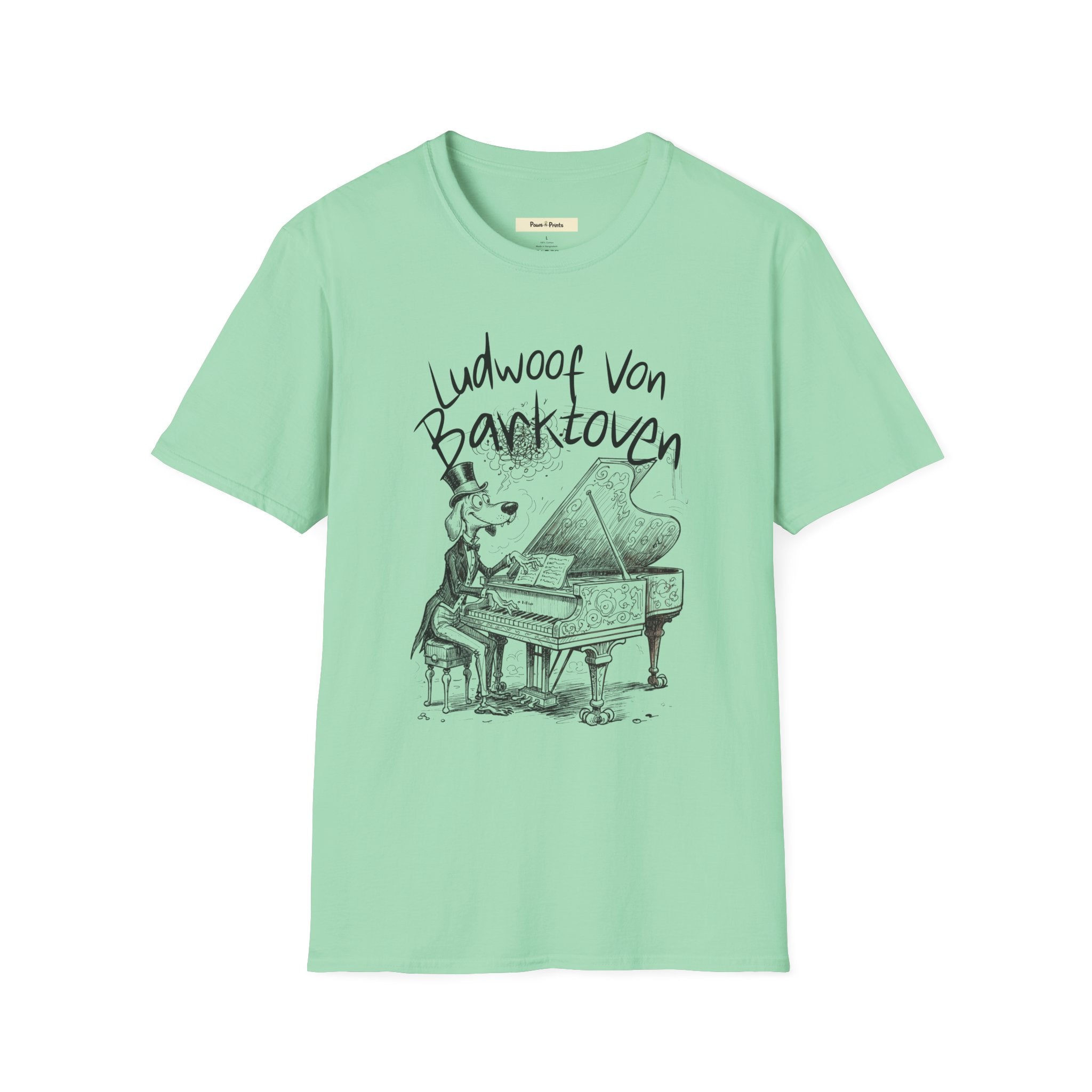 Ludwoof Von Barktoven- Piano Playing Dog T-Shirt