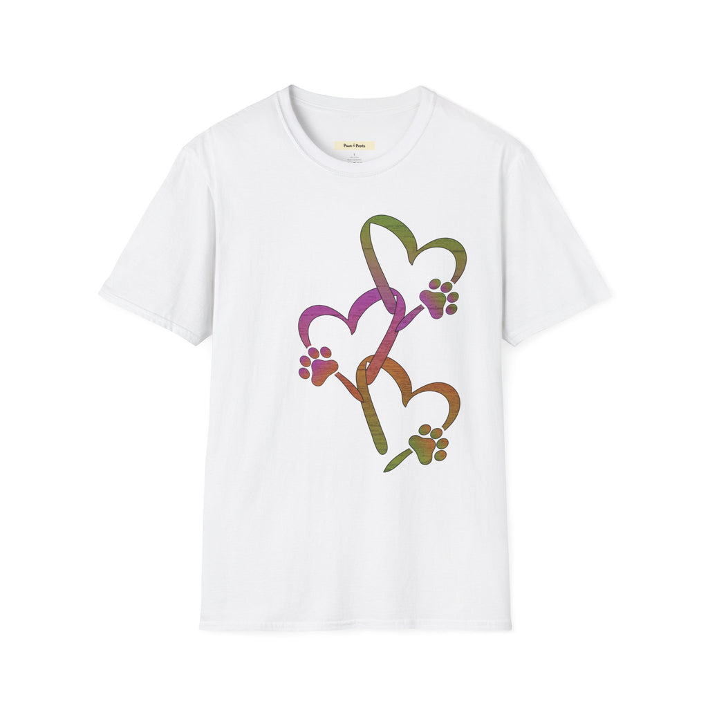 Heart Chain with Cat Paws T-Shirt