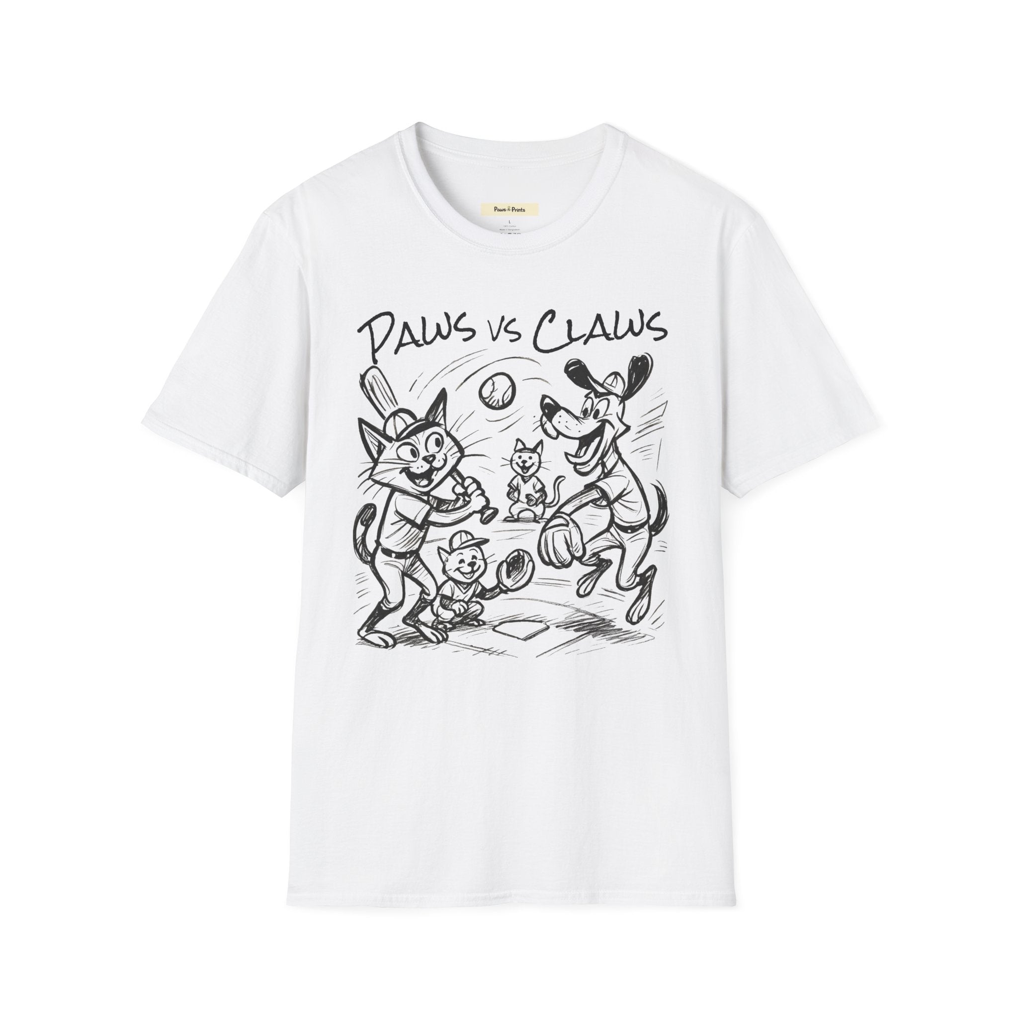Paws vs Claws- Dog and cat T-Shirt
