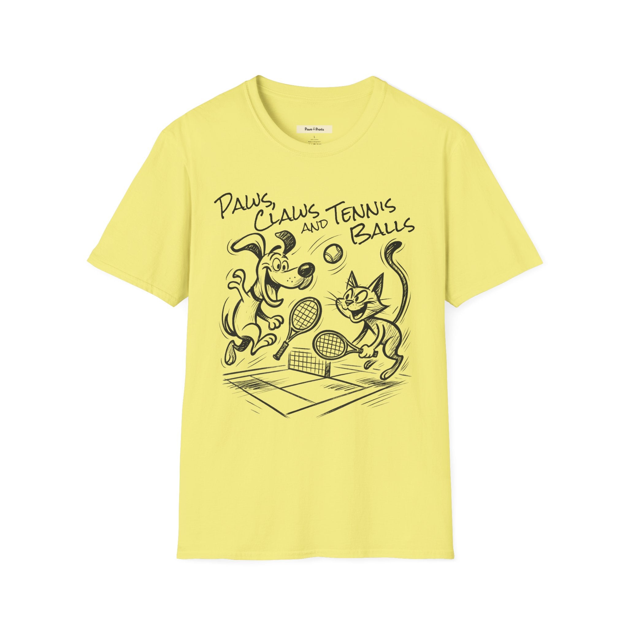 Paws, Claws and Tennis Balls- Cat and Dog T-Shirt