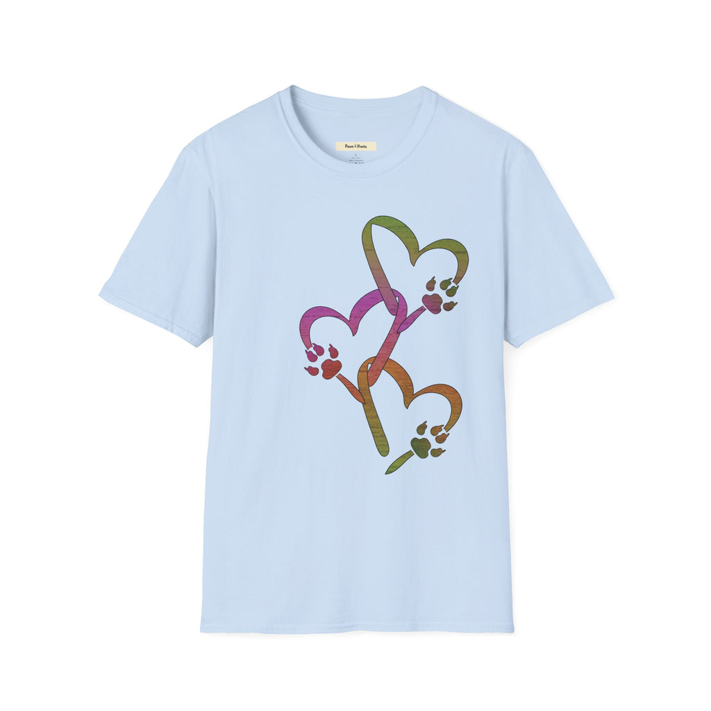 Heart Chain with Dog Paws T-Shirt