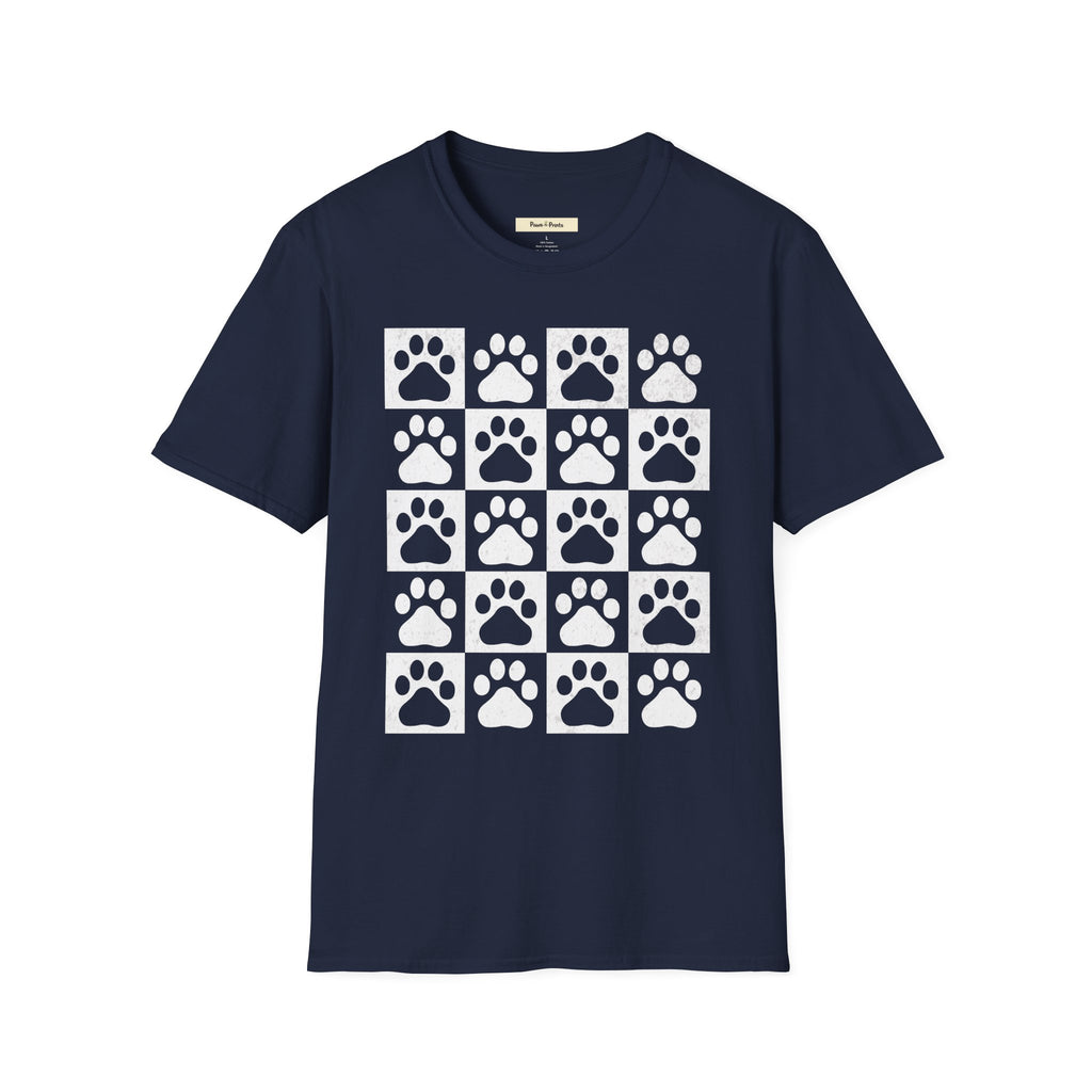 Dog Paw Chess Board T-Shirt