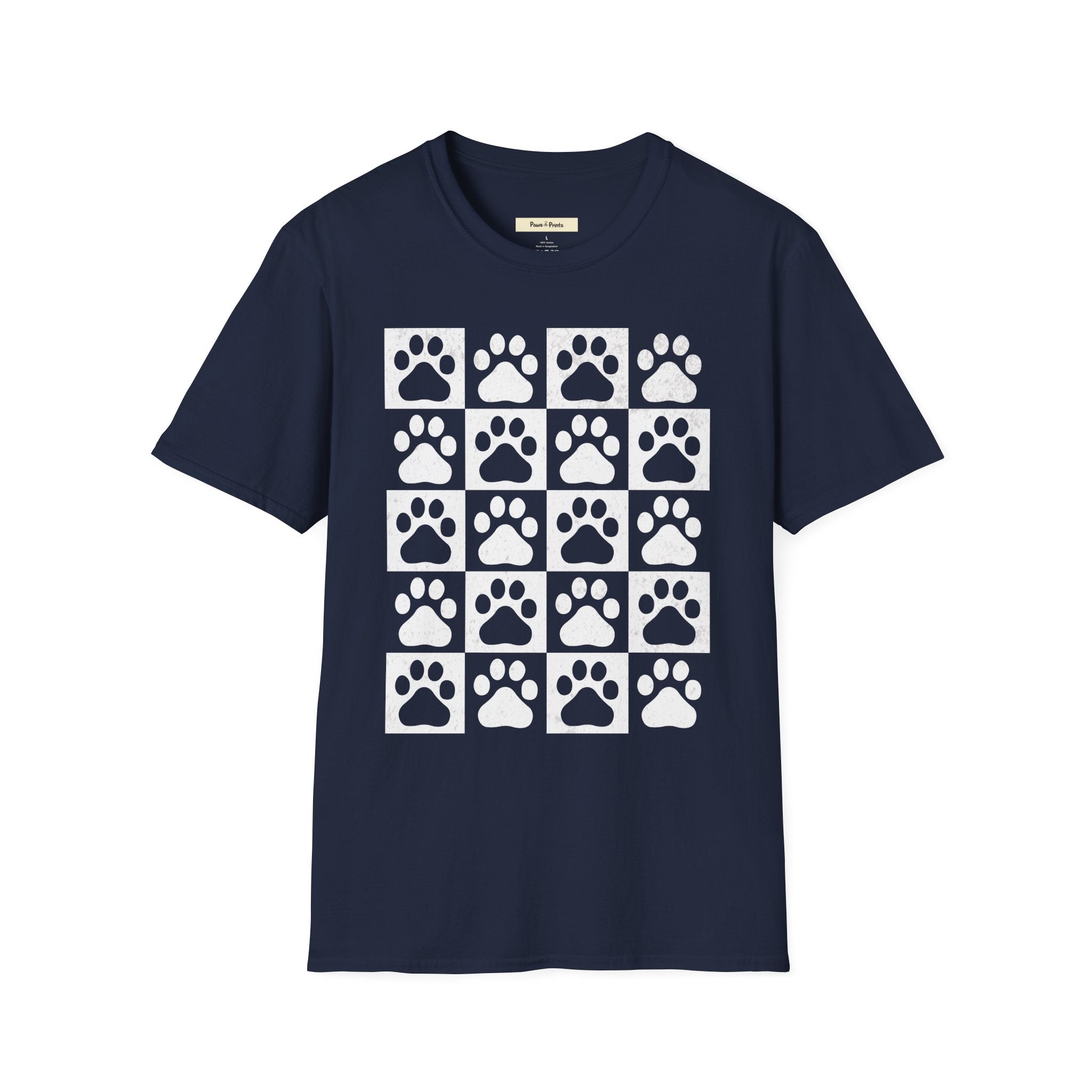 Dog Paw Chess Board T-Shirt