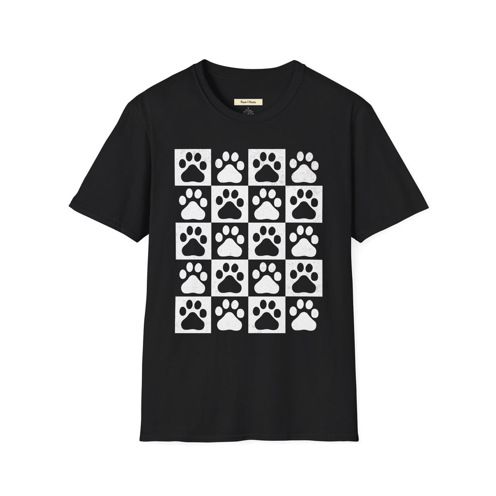 Dog Paw Chess Board T-Shirt