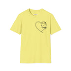 Cat Faced Heart T-Shirt