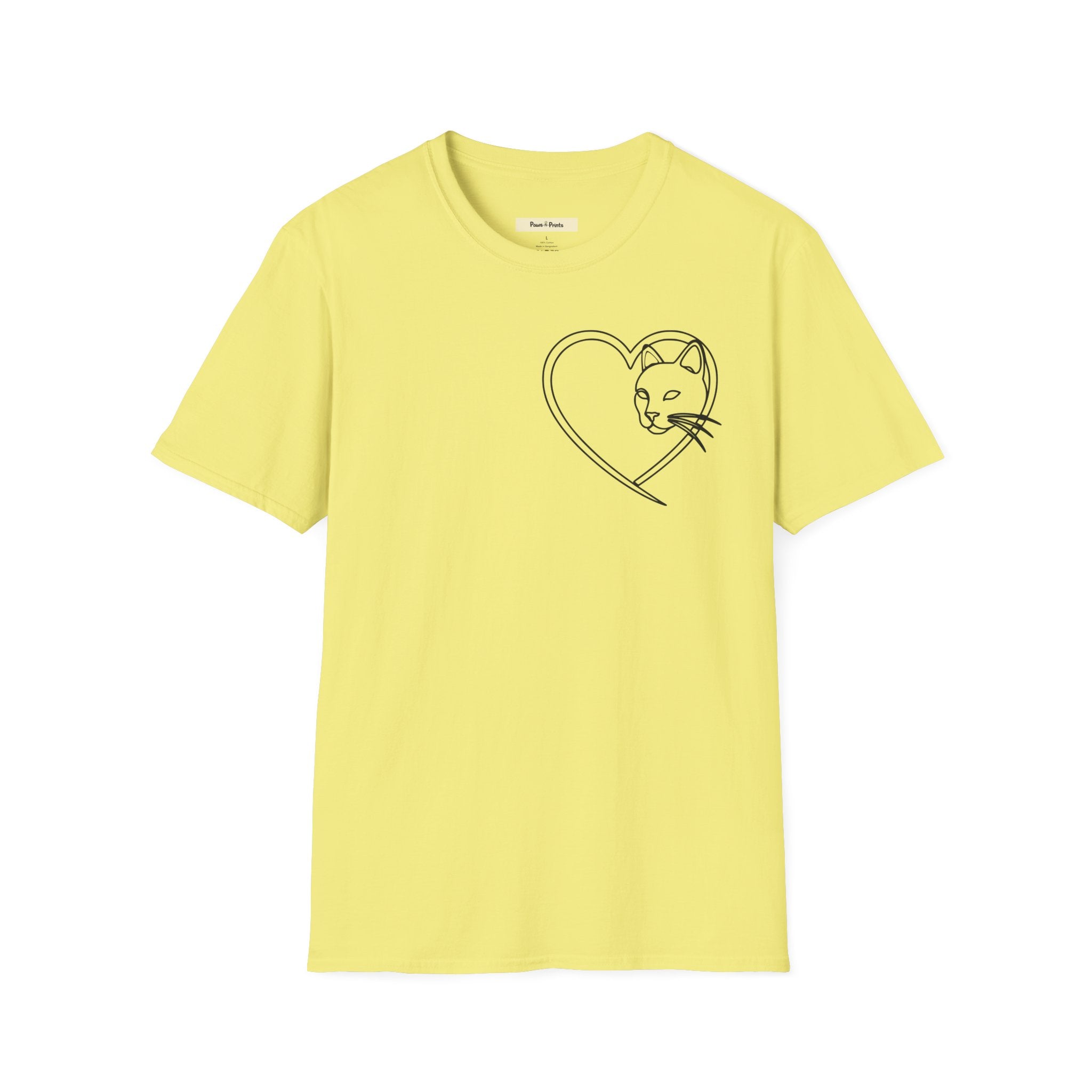 Cat Faced Heart T-Shirt