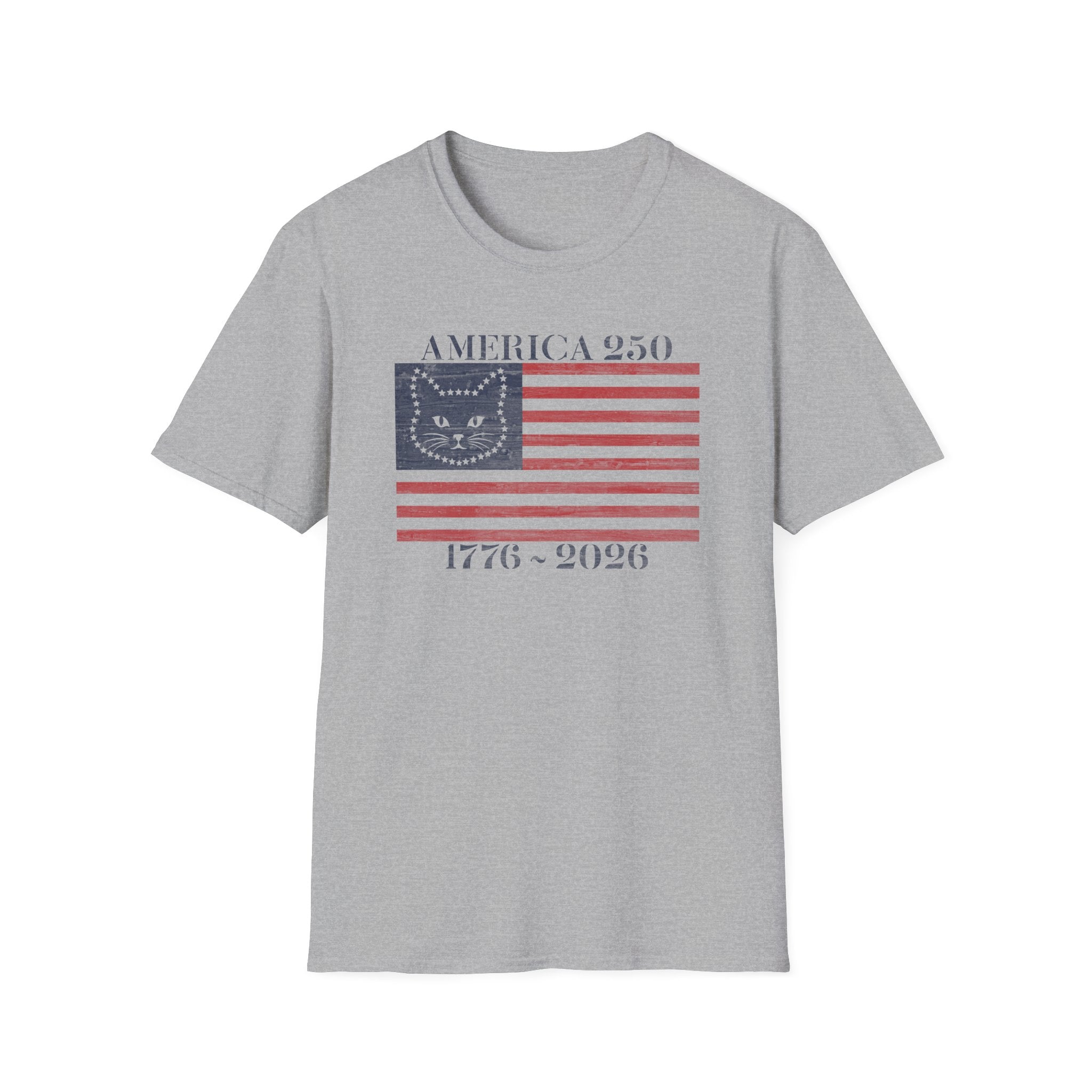 America 250 Kitty Flag- White T-shirt