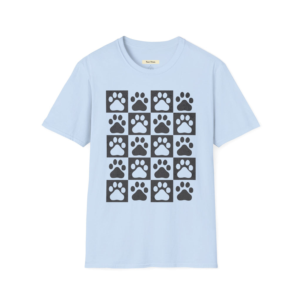 Dog Paw Chess Board T-Shirt