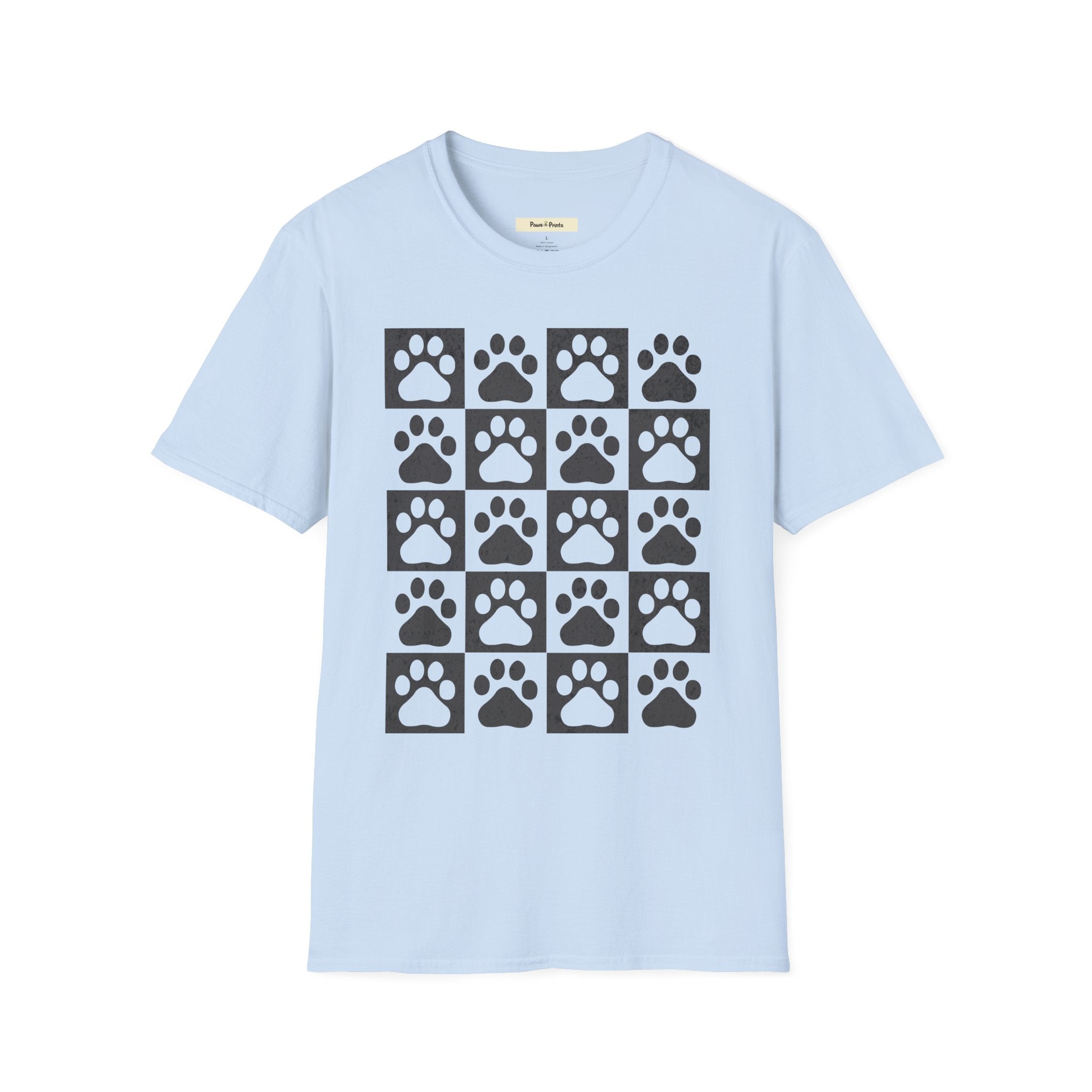 Dog Paw Chess Board T-Shirt