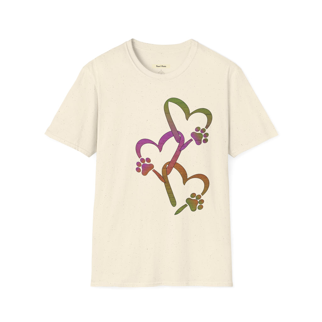 Heart Chain with Cat Paws T-Shirt