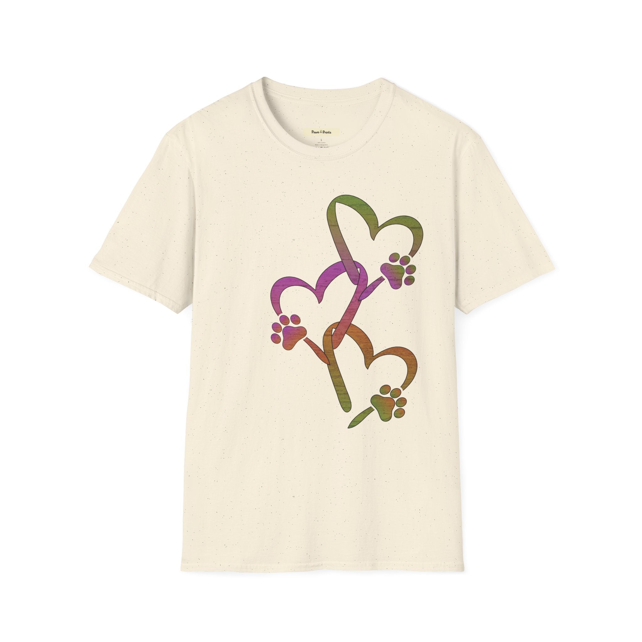 Heart Chain with Cat Paws T-Shirt