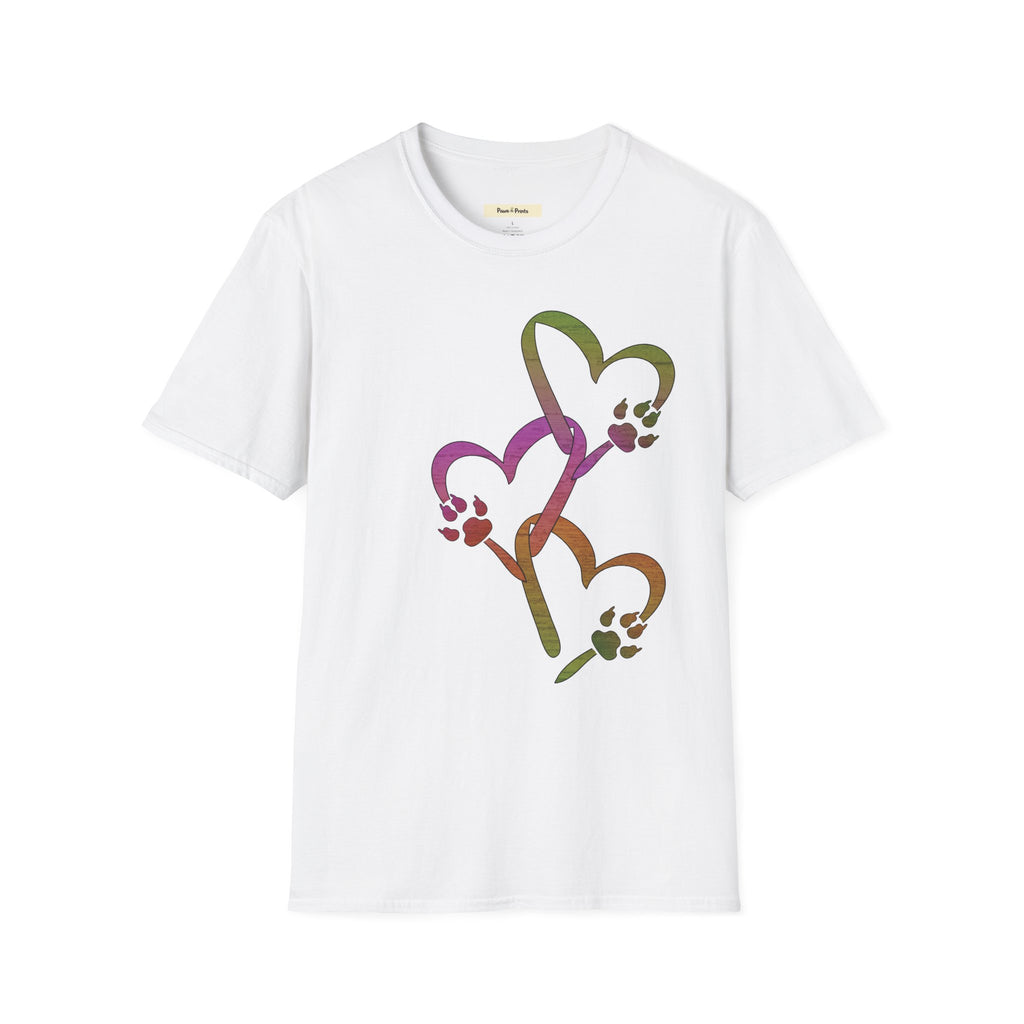 Heart Chain with Dog Paws T-Shirt
