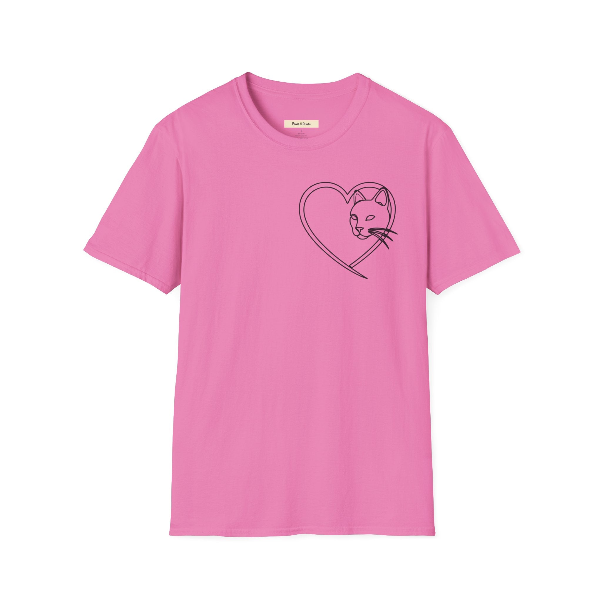 Cat Faced Heart T-Shirt