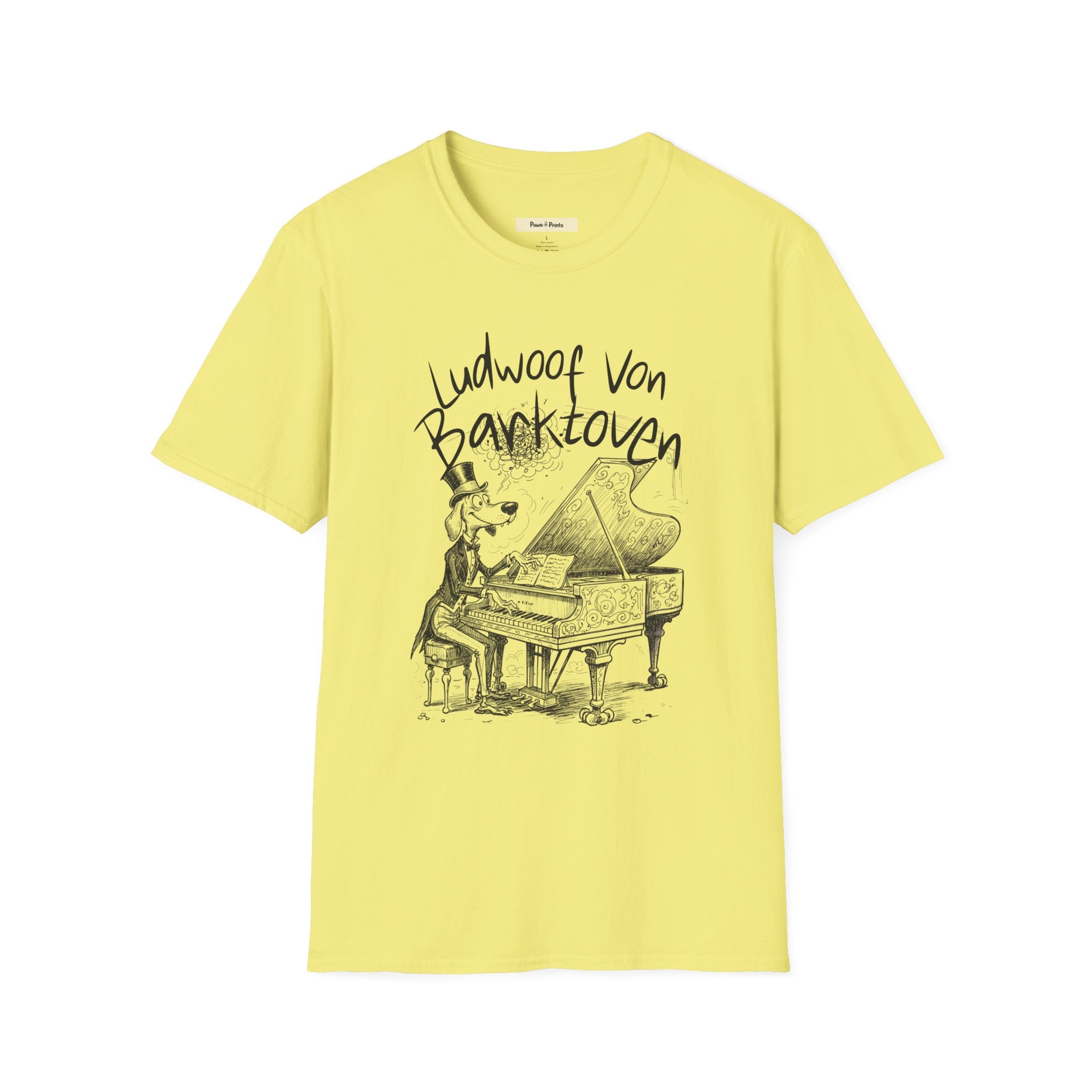 Ludwoof Von Barktoven- Piano Playing Dog T-Shirt