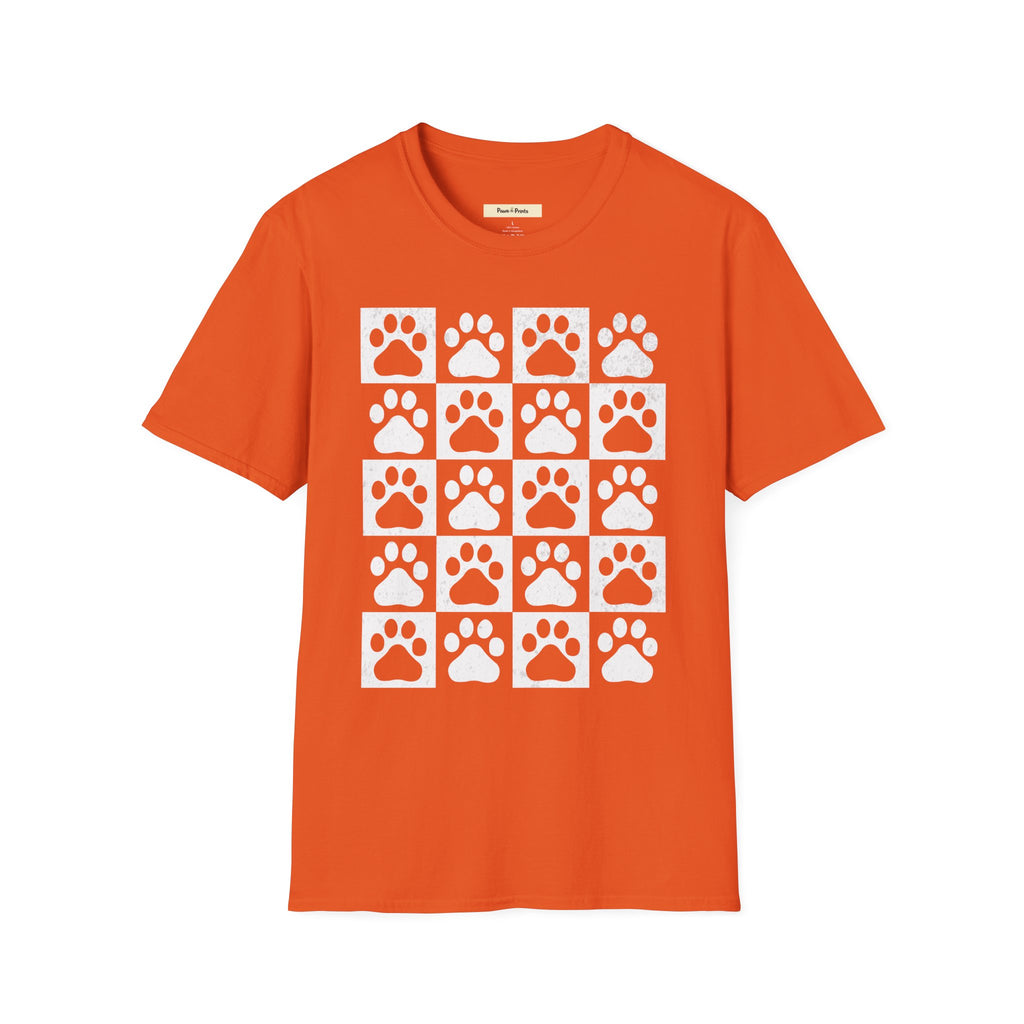 Dog Paw Chess Board T-Shirt