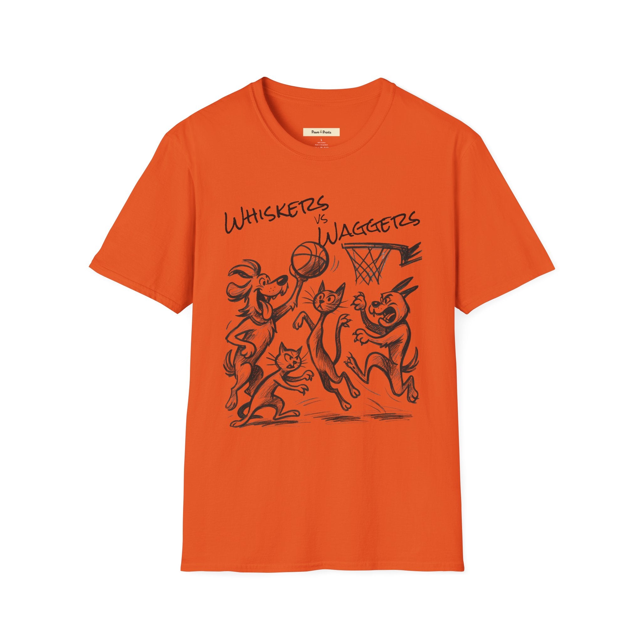 Whiskers vs Waggers- Cat and Dog T-Shirt