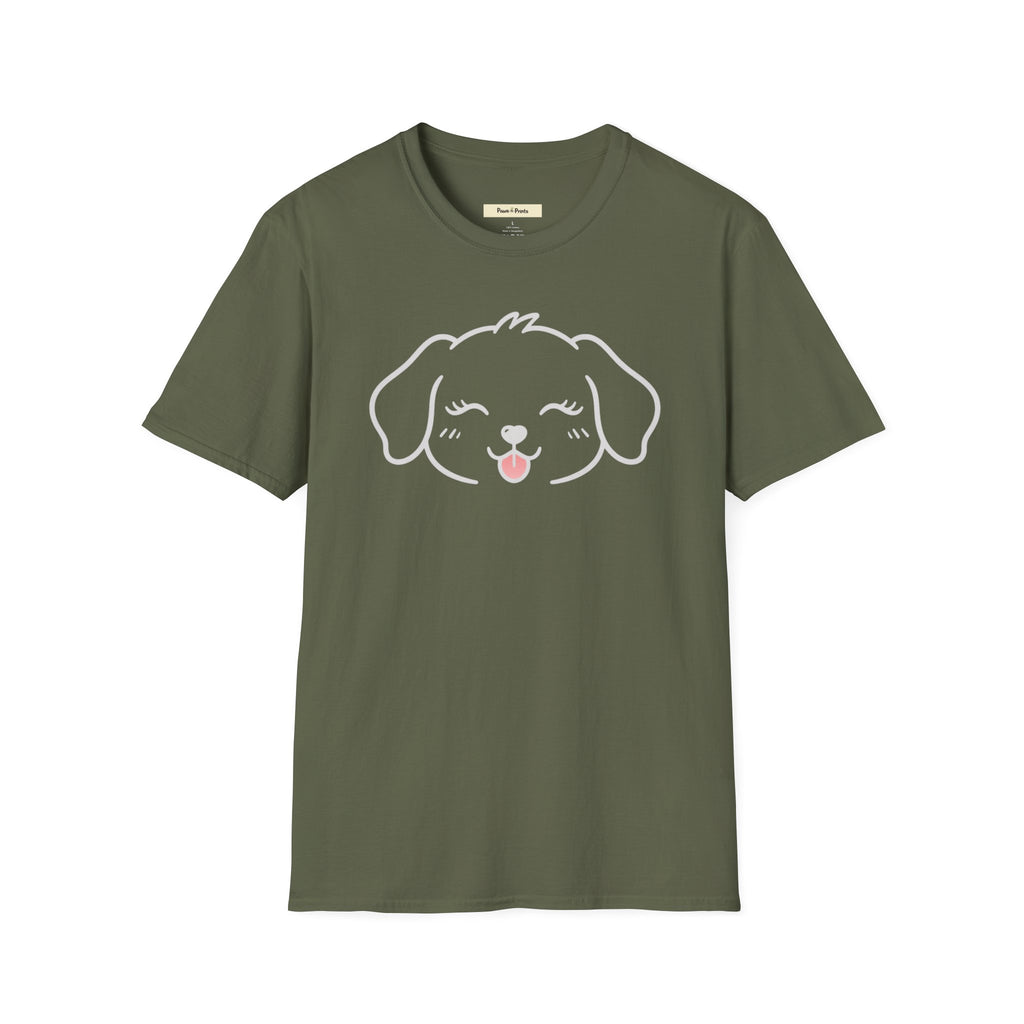 Happy Puppy Face Dog T-Shirt