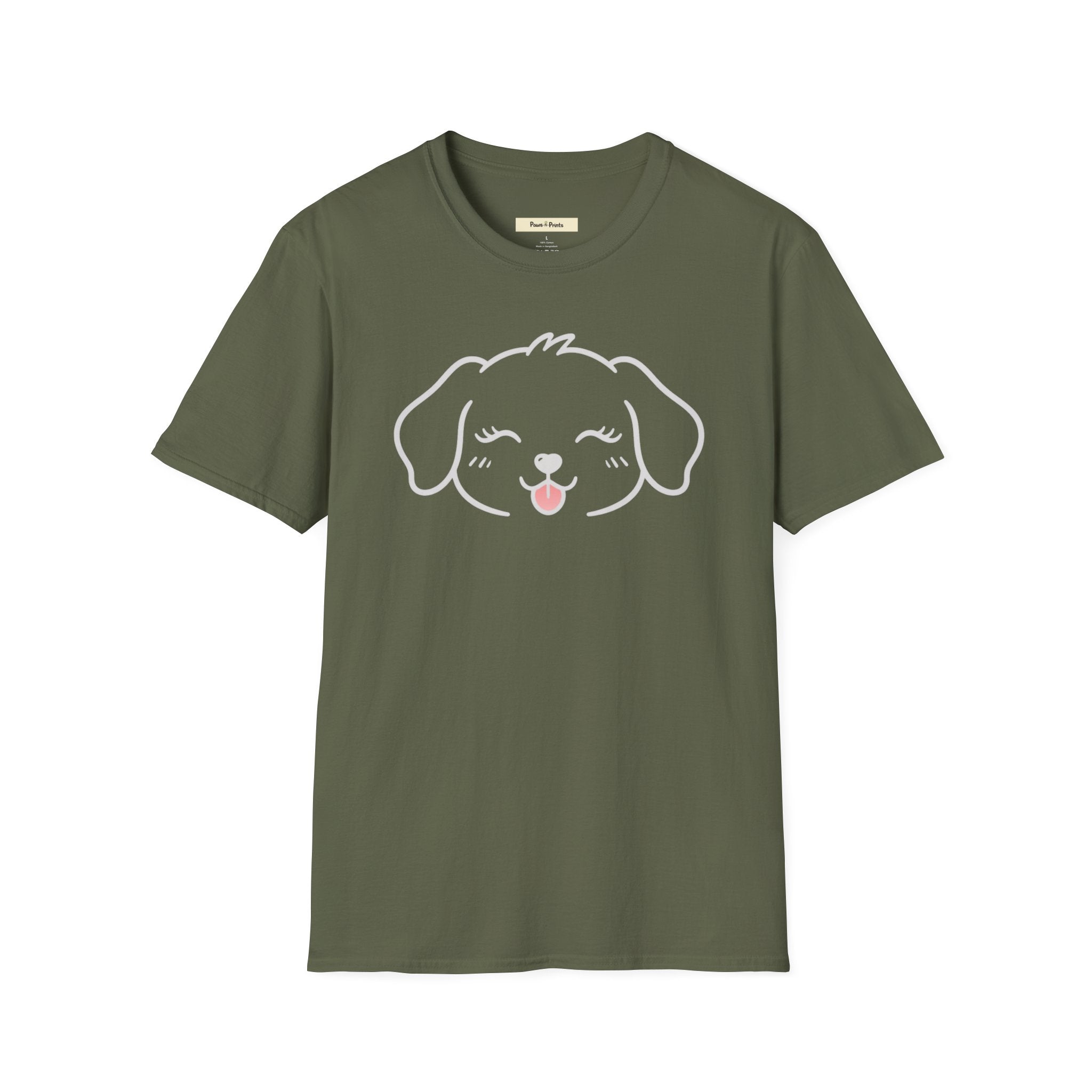 Happy Puppy Face Dog T-Shirt