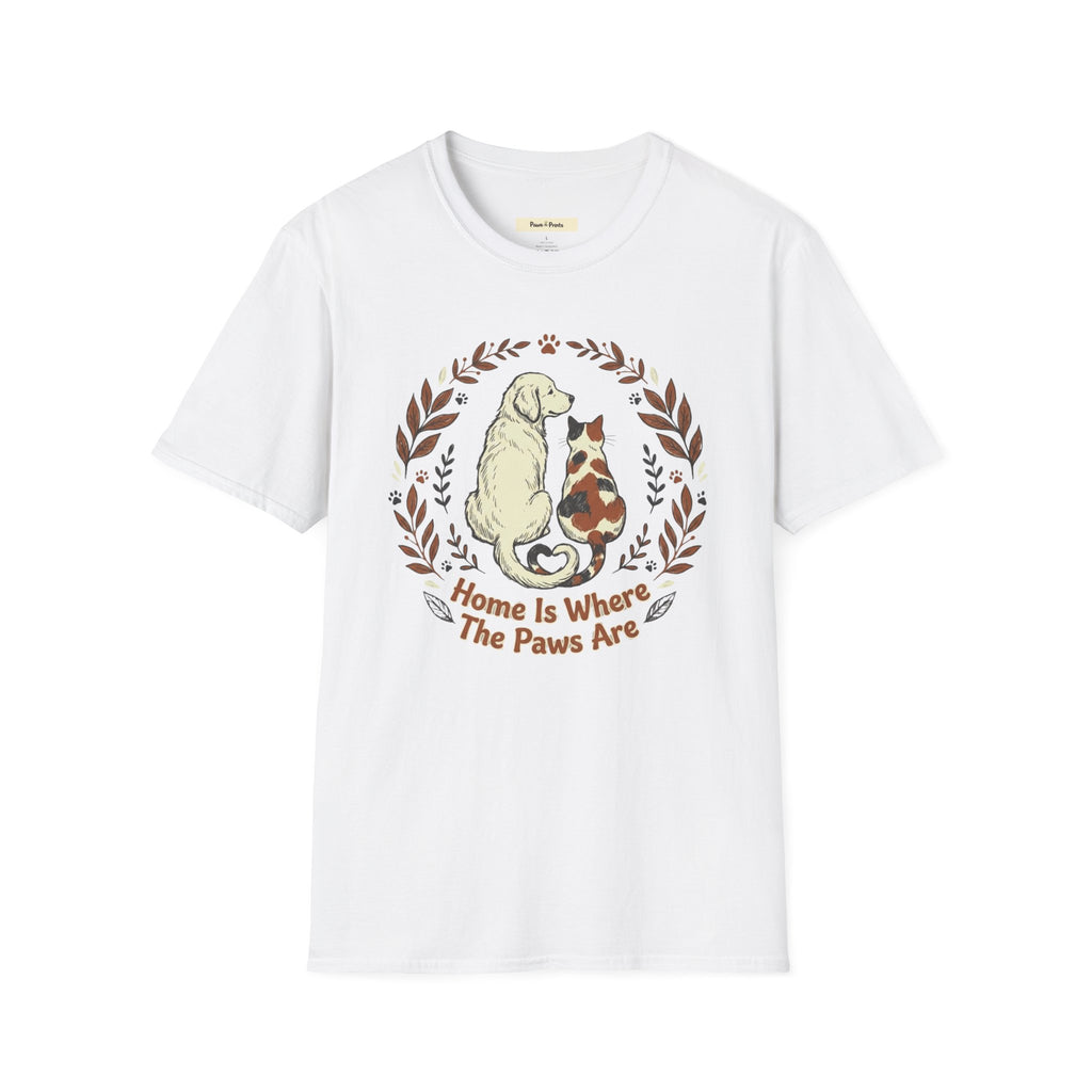 Home is Where The Paws Are Cat & Dog T-Shirt