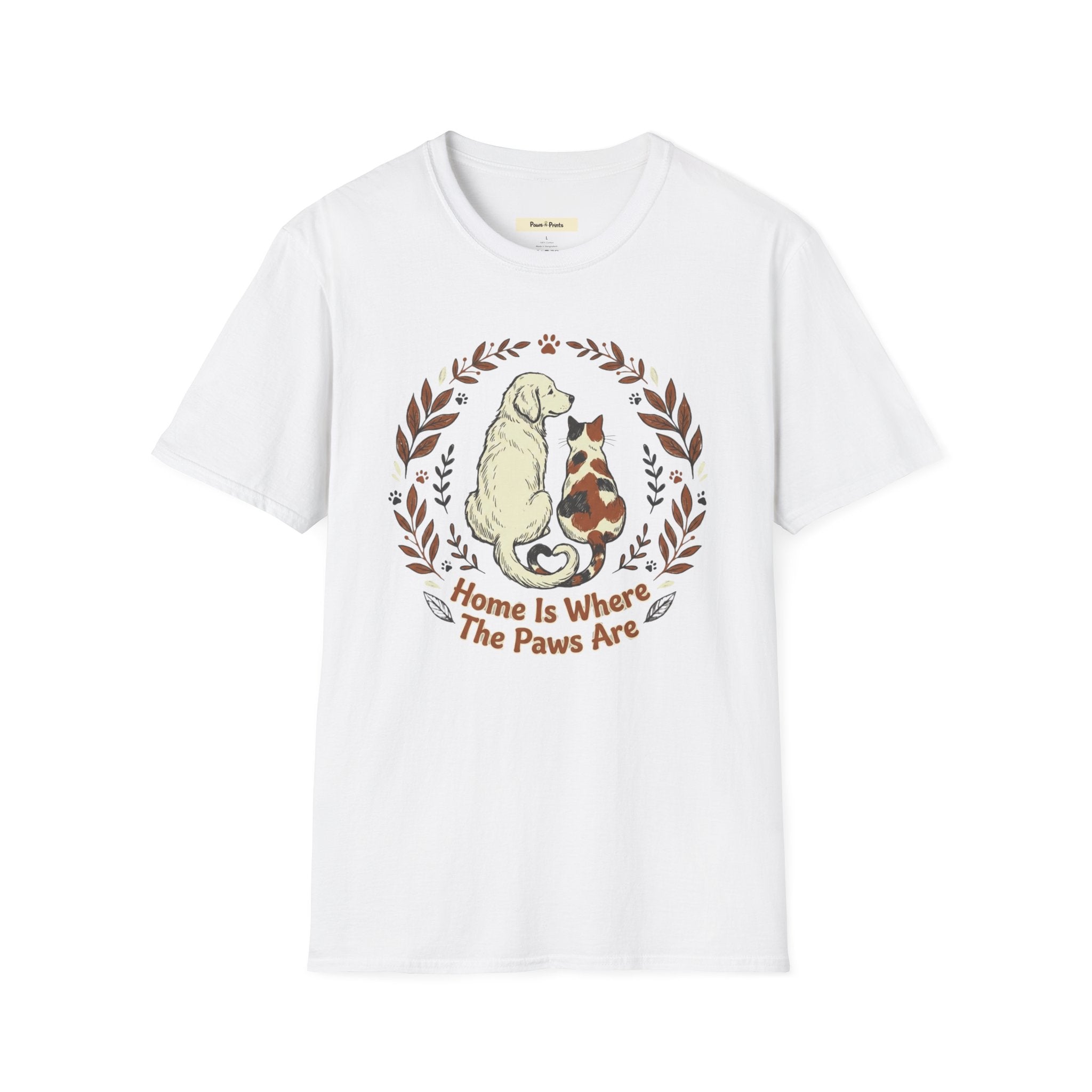 Home is Where The Paws Are Cat & Dog T-Shirt