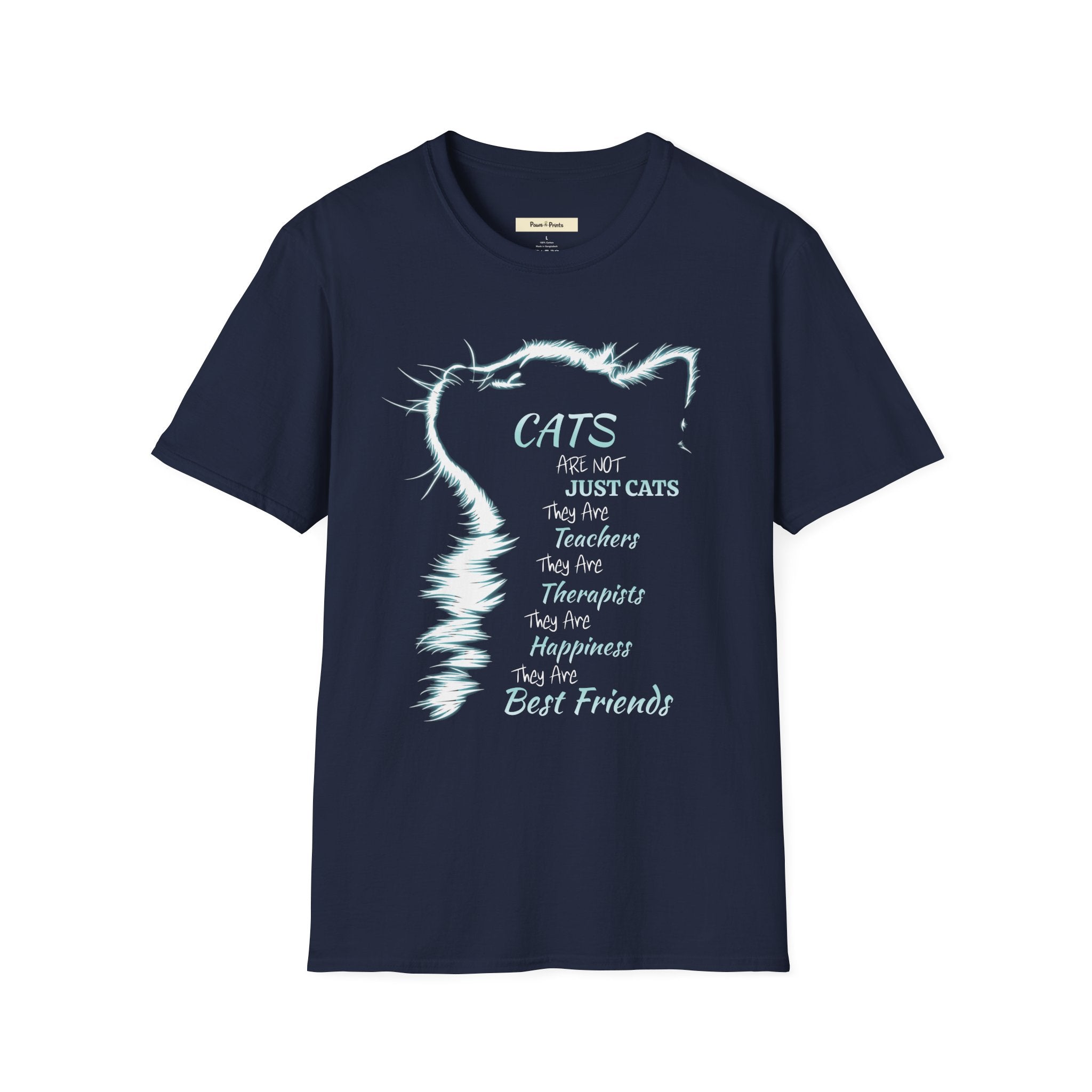 Cats Are Not Just Cats- Light Blue Glow T-Shirt