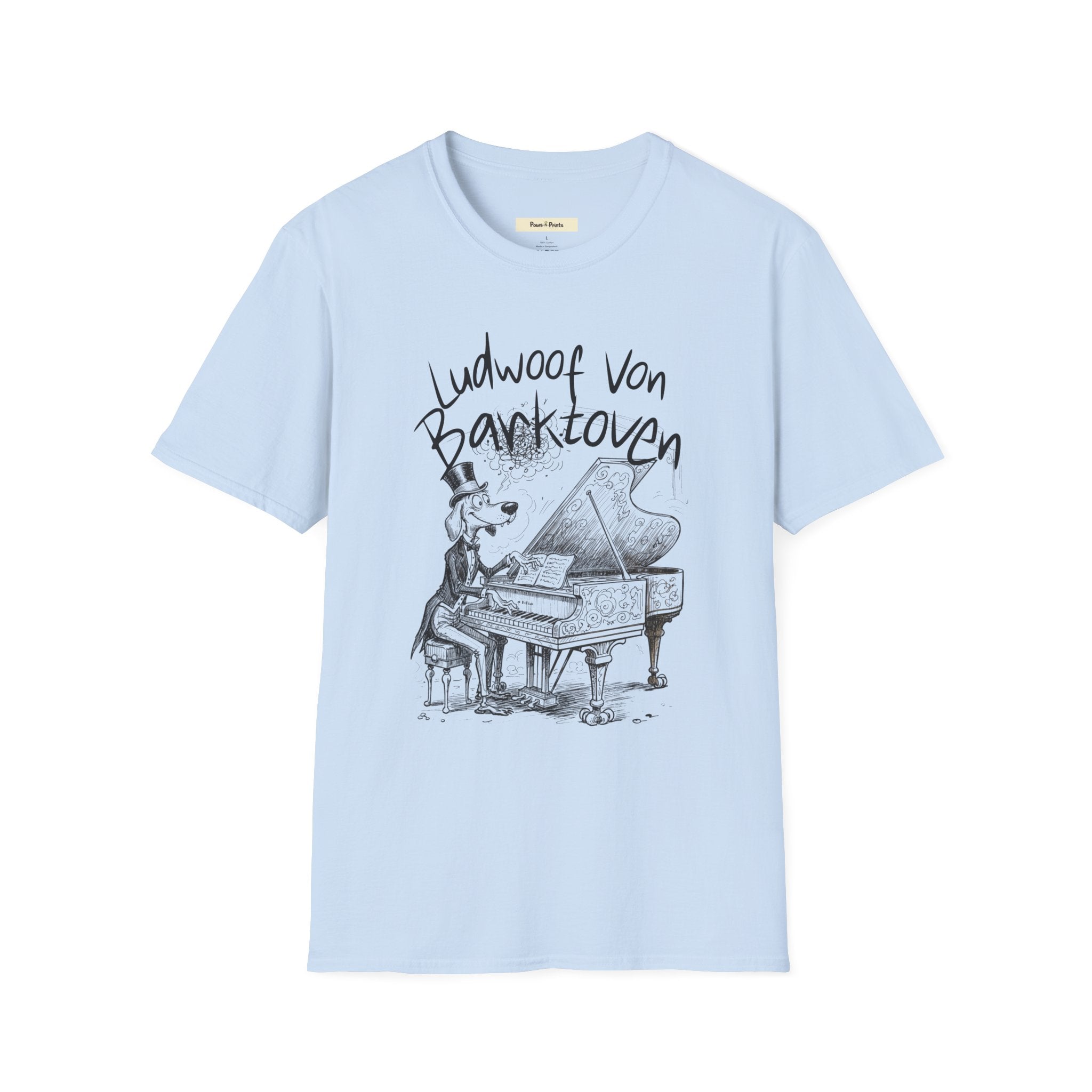 Ludwoof Von Barktoven- Piano Playing Dog T-Shirt