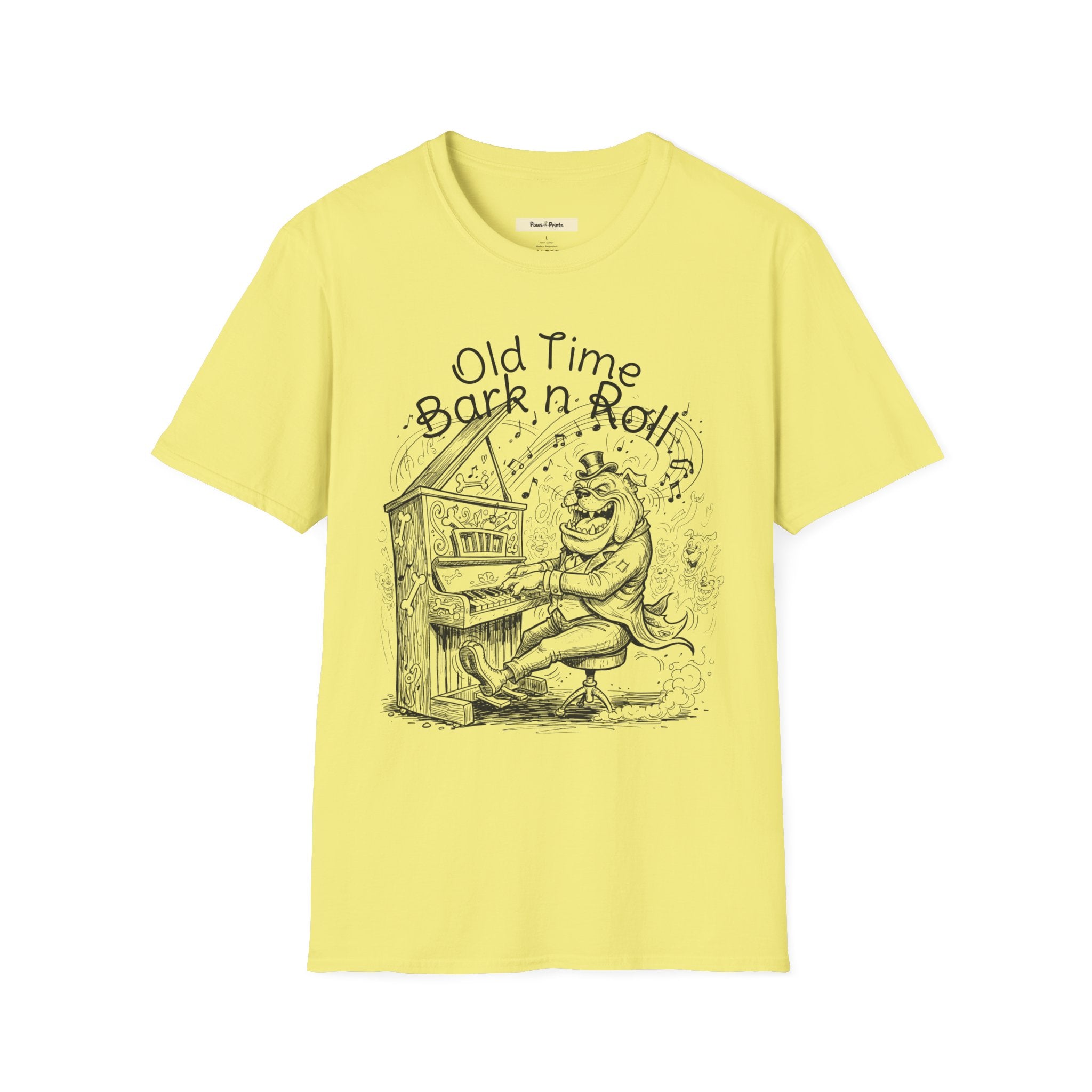 Old Time Bark n roll- Piano Playing Dog T-Shirt