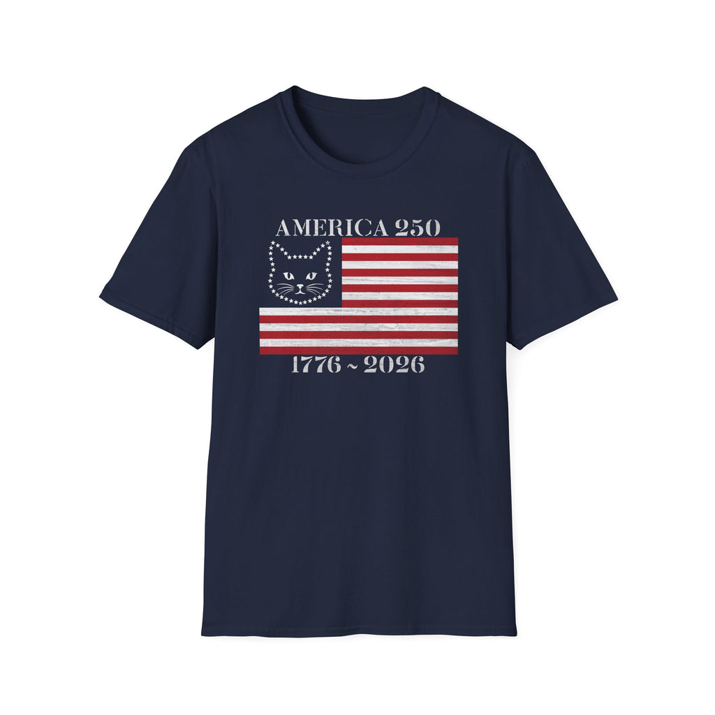 America 250 Kitty Flag- Navy T-shirt