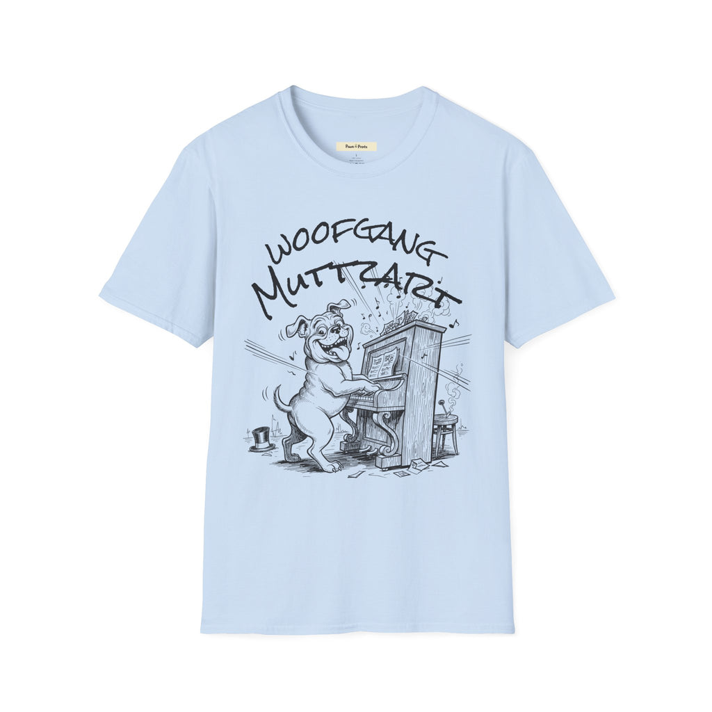 Woofgang Muttzart- Piano Playing Dog T-Shirt
