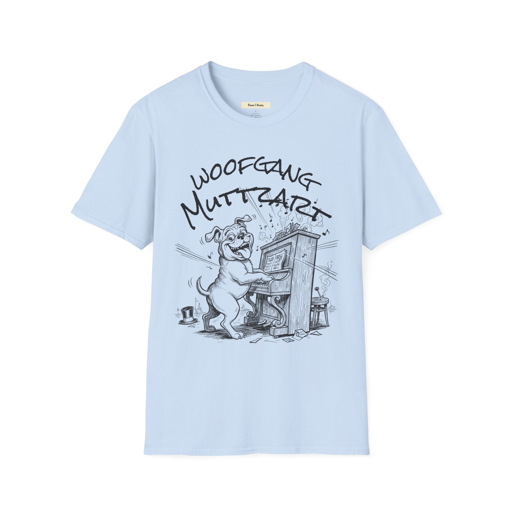 Woofgang Muttzart- Piano Playing Dog T-Shirt